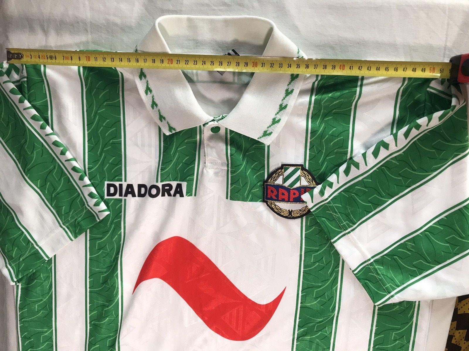 Diadora Vintage 90s Diadora SK Rapid Wien Soccer jersey Size US XL / EU 56 / 4 - 19 Thumbnail