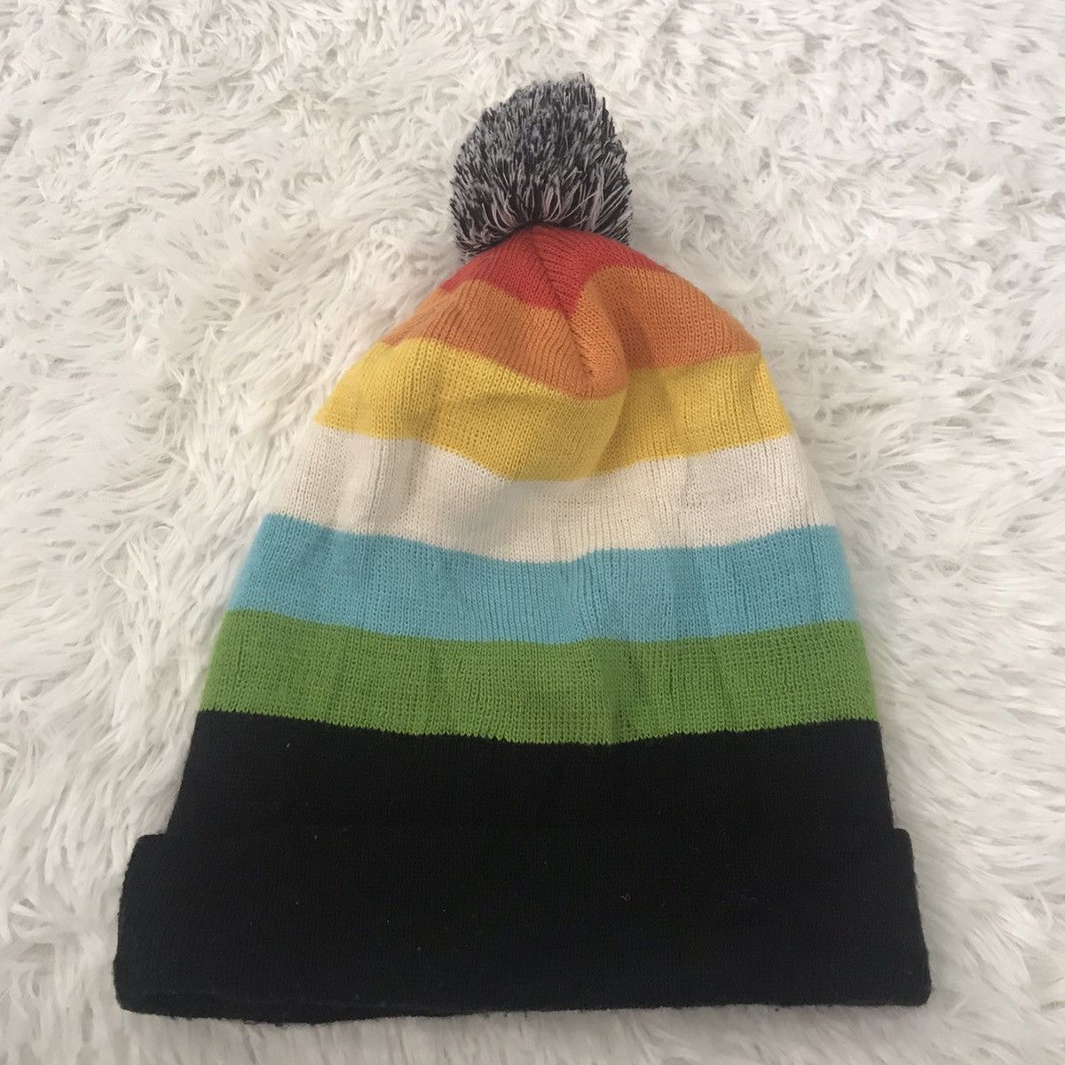 Adidas Rare🔥 Adidas 3 stripes big logo embroodery beanie hat Size ONE SIZE - 2 Thumbnail