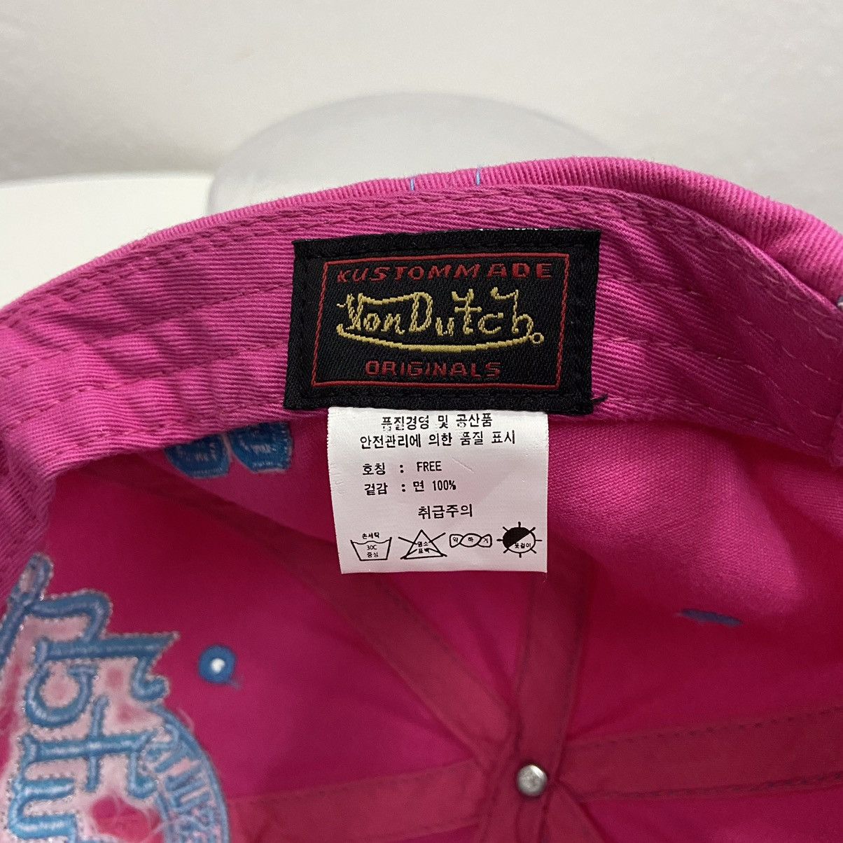 Von Dutch Von Dutch Distressed Design Strapback Cap Hat One Size Size ONE SIZE - 7 Thumbnail
