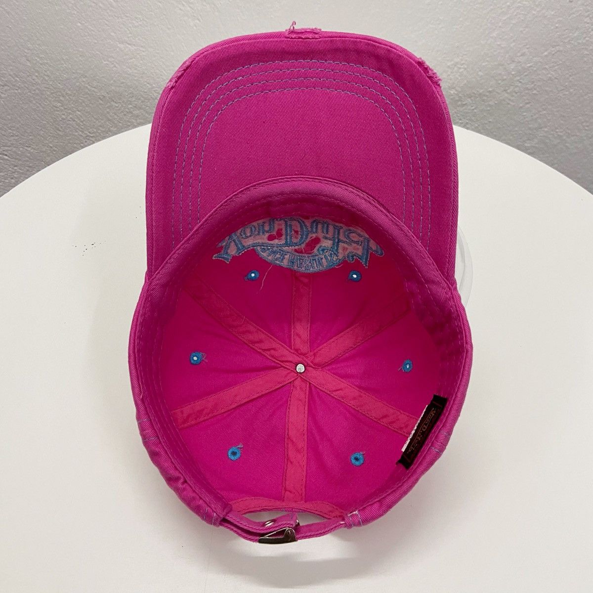 Von Dutch Von Dutch Distressed Design Strapback Cap Hat One Size Size ONE SIZE - 6 Thumbnail