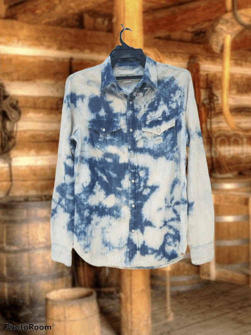 image of Archival Clothing x Denim And Supply Ralph Lauren Lightlayers Acid Wash Ralph Laurent Shirt (Size S