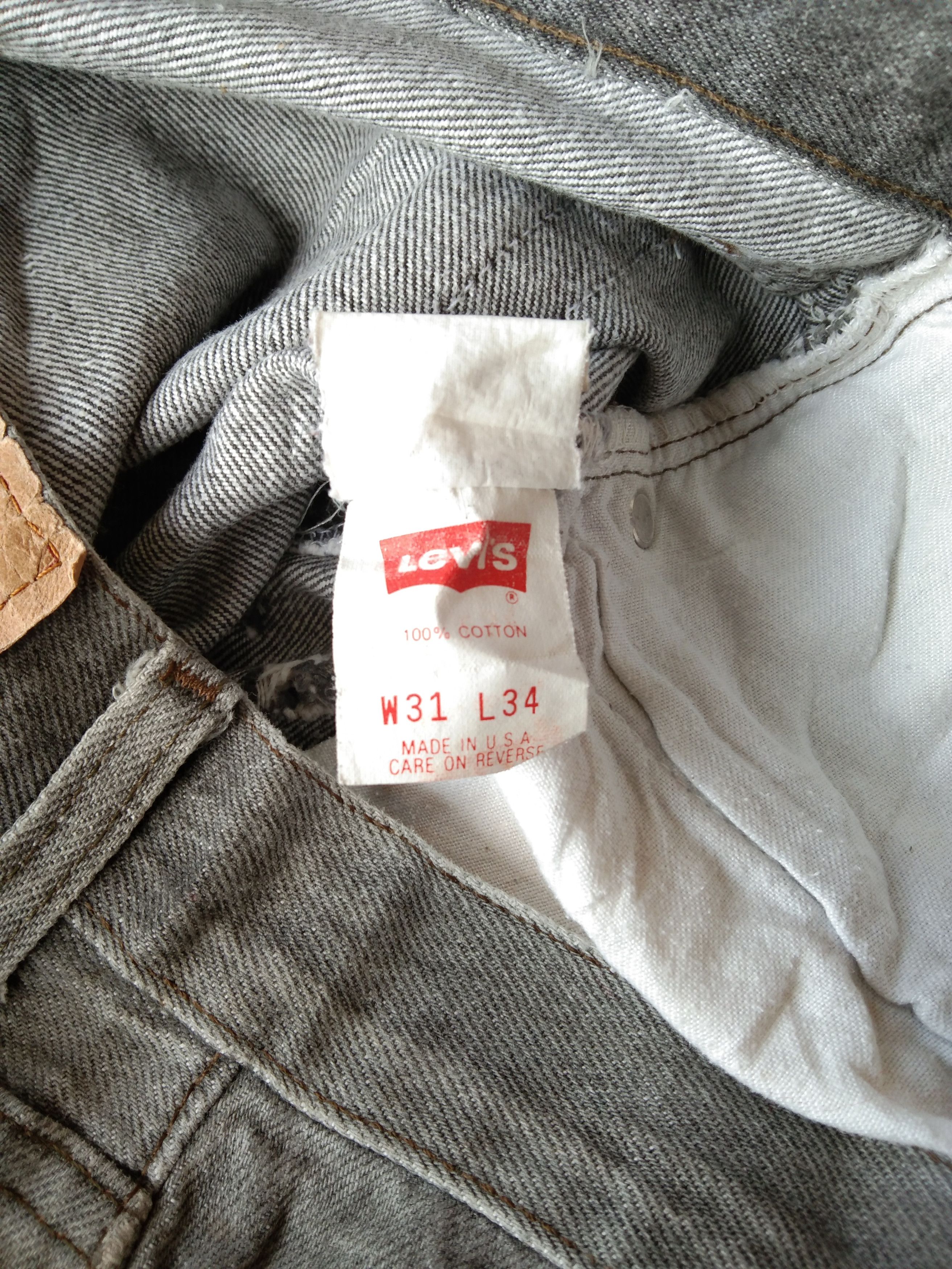 Levi's × Vintage 80s Vintage Levis 501 Grey Jeans Made In USA 30x31 Size US 30 / EU 46 - 9 Thumbnail