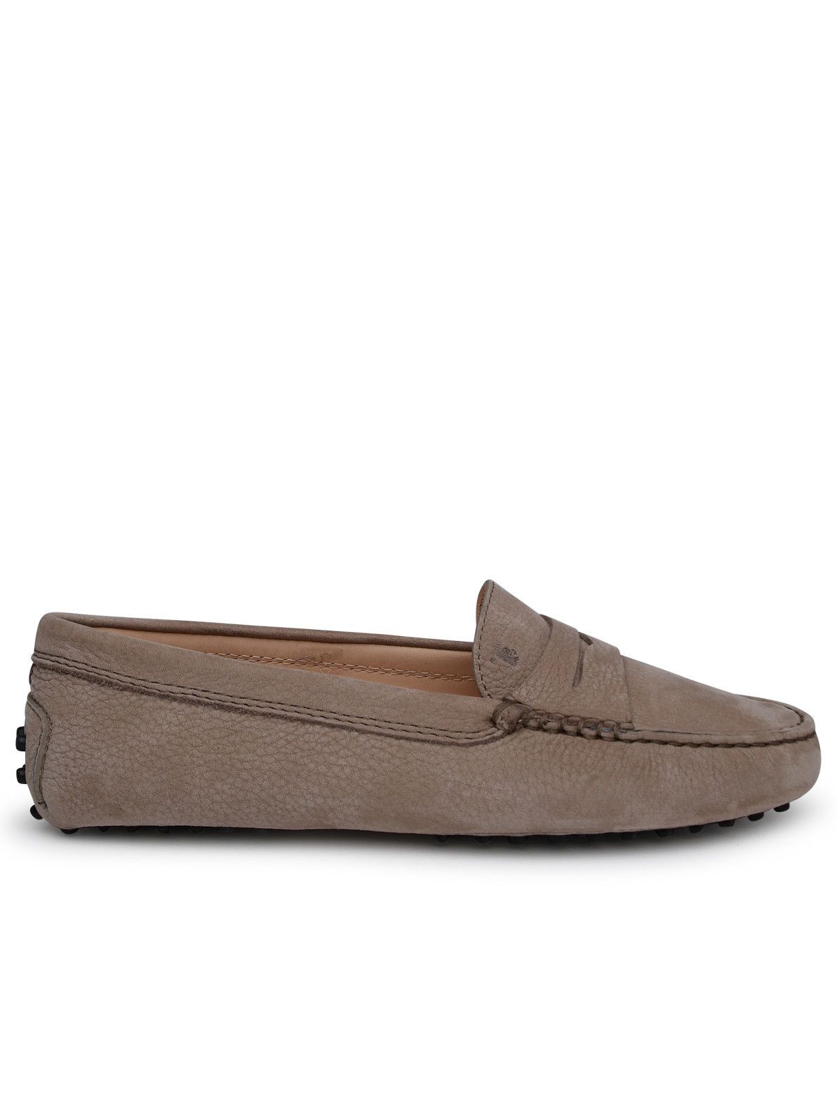 Beige Leather Loafers