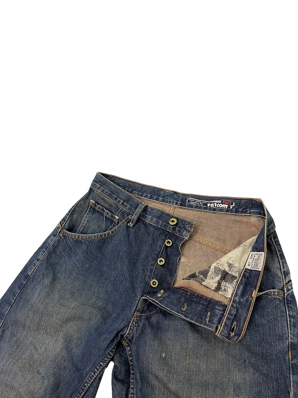 Volcom Curv Leg Baggy Volcom Stone USA Skateboard Denim 4🟦1 Size US 33 - 20 Thumbnail