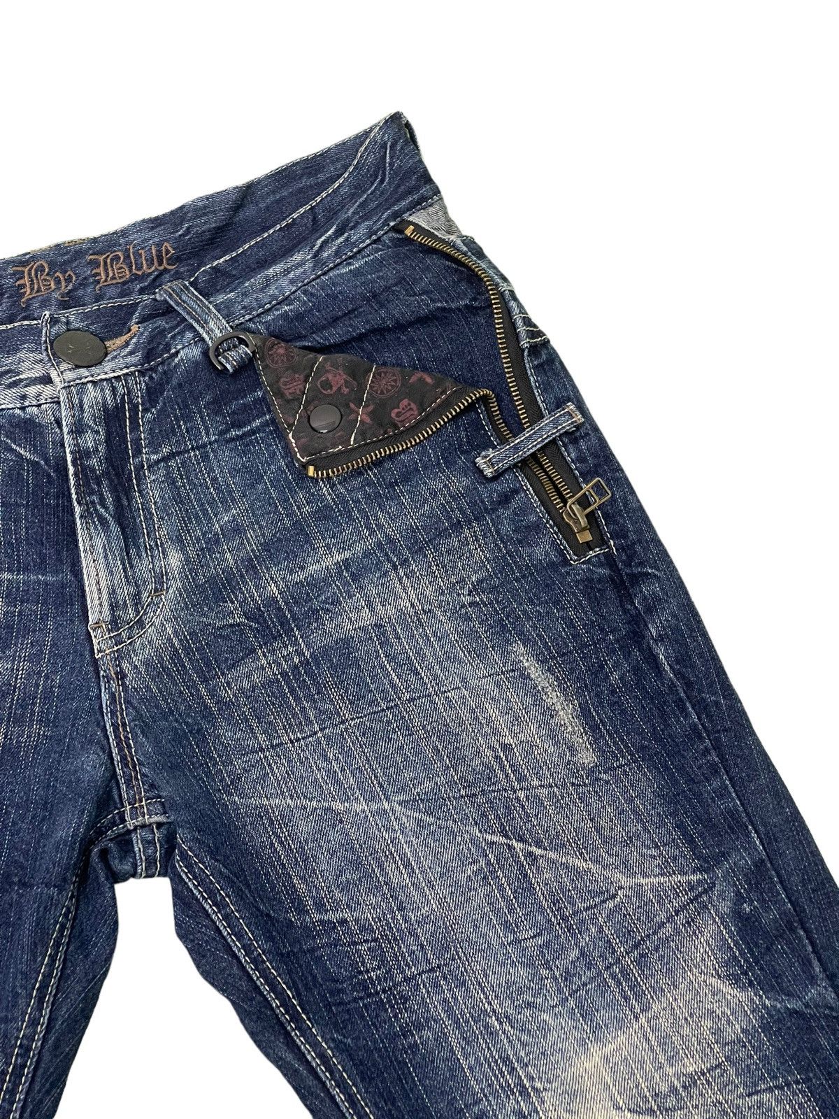 Japanese Brand Double Waist Jeans Blow by Blue Acid Wash Regular 4🟦1 Size US 30 / EU 46 - 19 Thumbnail