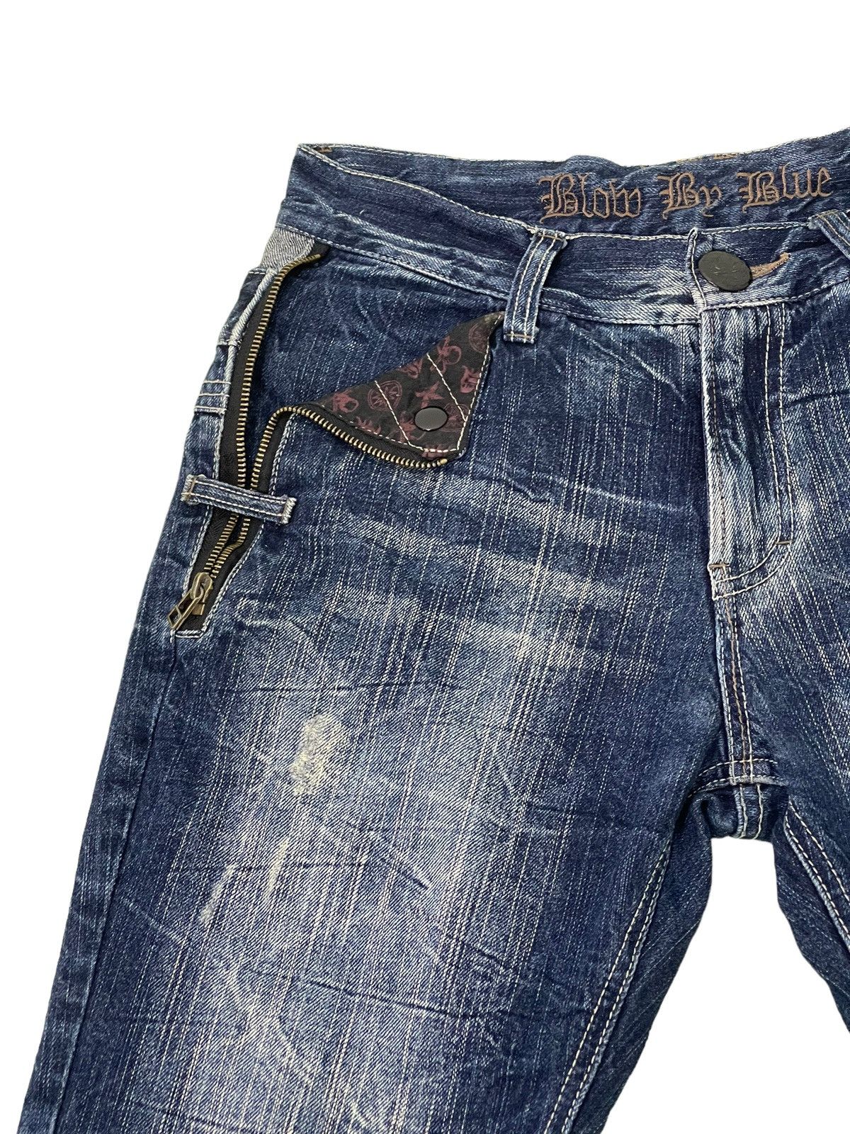 Japanese Brand Double Waist Jeans Blow by Blue Acid Wash Regular 4🟦1 Size US 30 / EU 46 - 18 Thumbnail