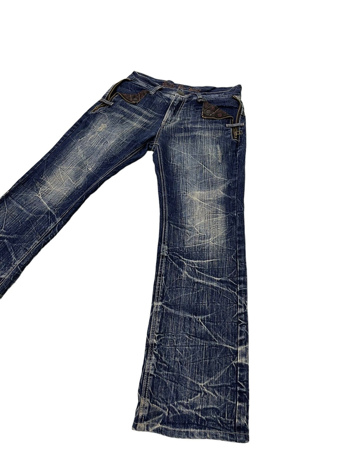 Japanese Brand Double Waist Jeans Blow by Blue Acid Wash Regular 4🟦1 Size US 30 / EU 46 - 12 Thumbnail
