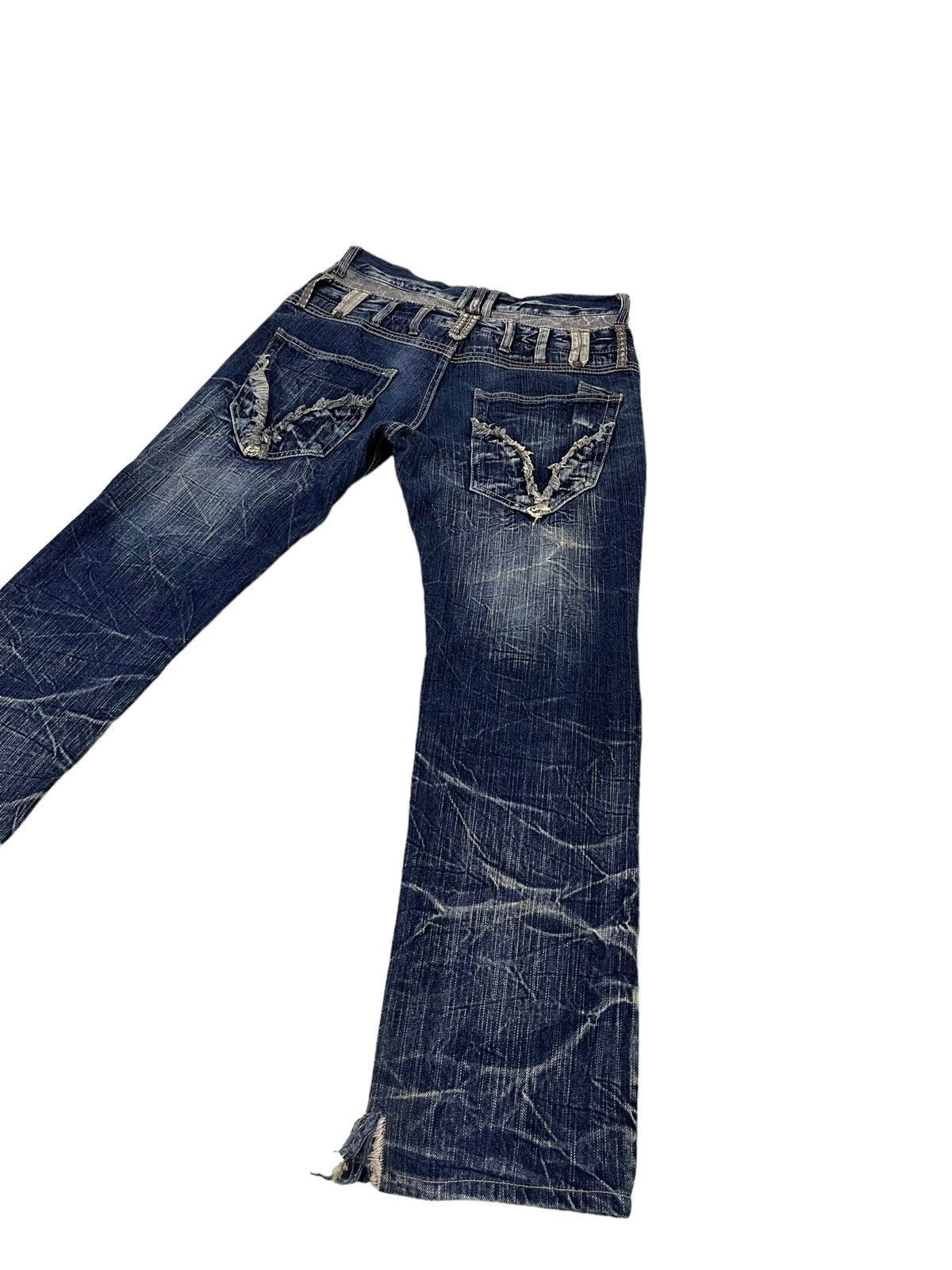 Japanese Brand Double Waist Jeans Blow by Blue Acid Wash Regular 4🟦1 Size US 30 / EU 46 - 3 Thumbnail