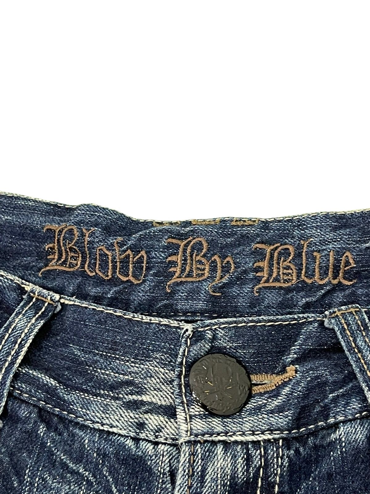 Japanese Brand Double Waist Jeans Blow by Blue Acid Wash Regular 4🟦1 Size US 30 / EU 46 - 20 Thumbnail