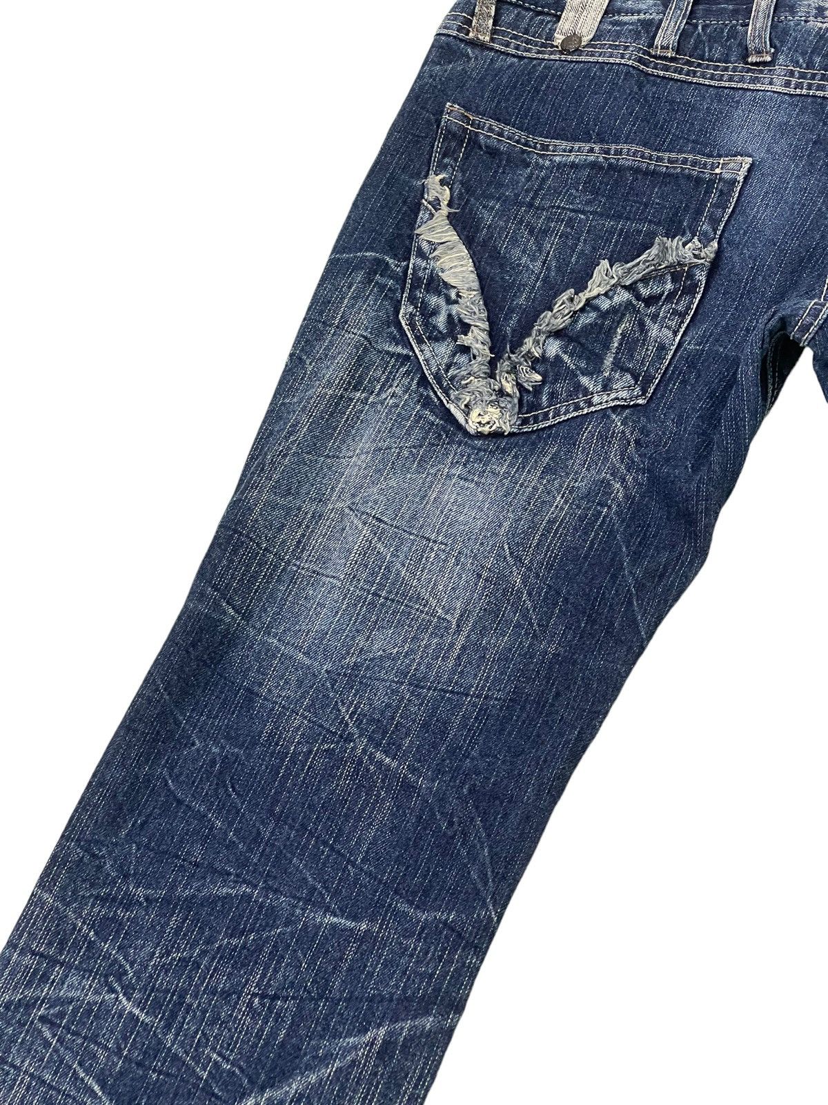 Japanese Brand Double Waist Jeans Blow by Blue Acid Wash Regular 4🟦1 Size US 30 / EU 46 - 6 Thumbnail