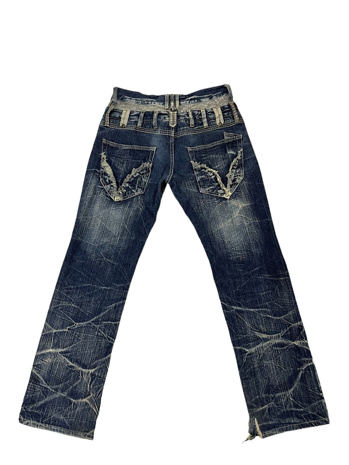 Japanese Brand Double Waist Jeans Blow by Blue Acid Wash Regular 4🟦1 Size US 30 / EU 46 - 2 Thumbnail