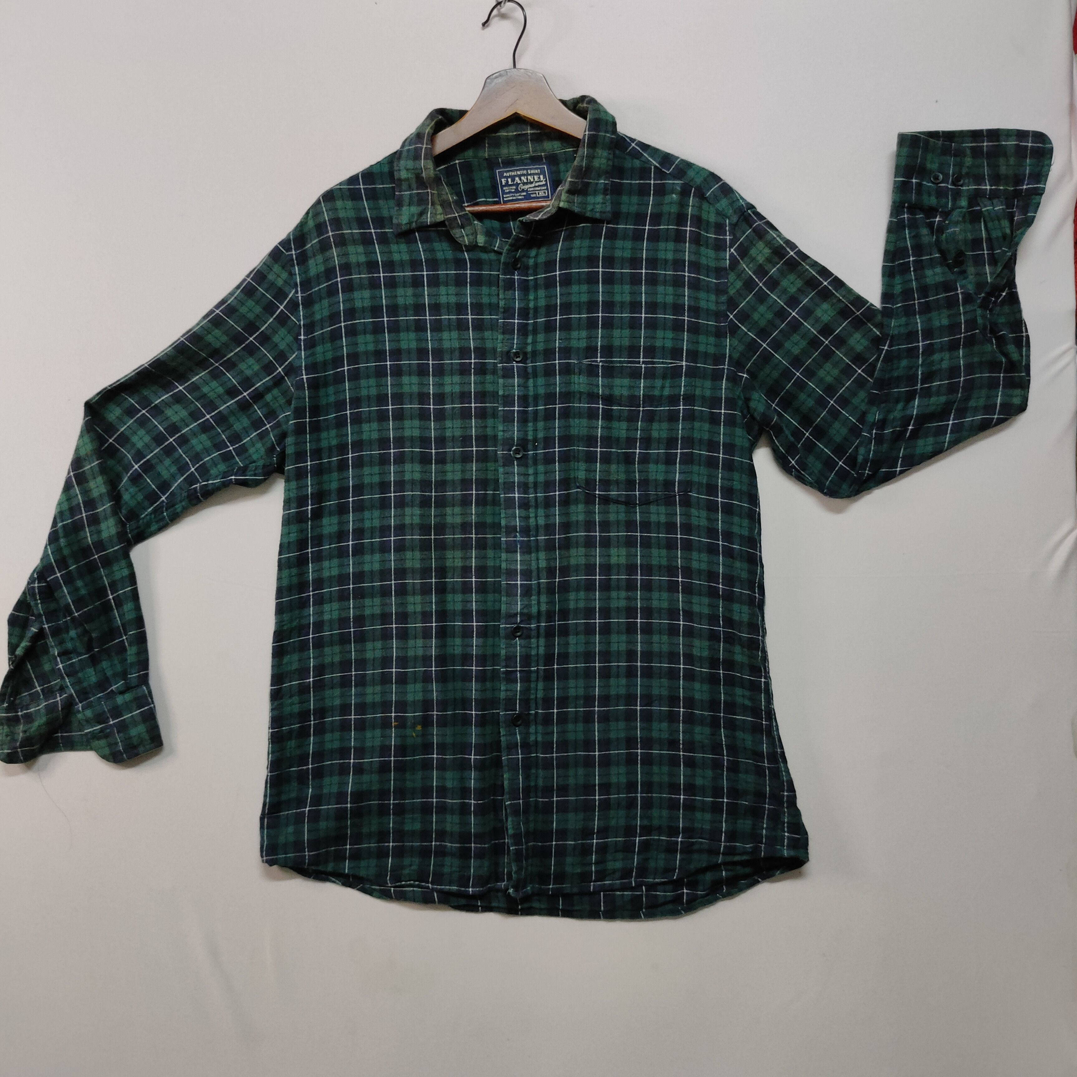 VINTAGE FLANEL CHEECKRED BUTTON UPS LONG SLEEVE SHIRT