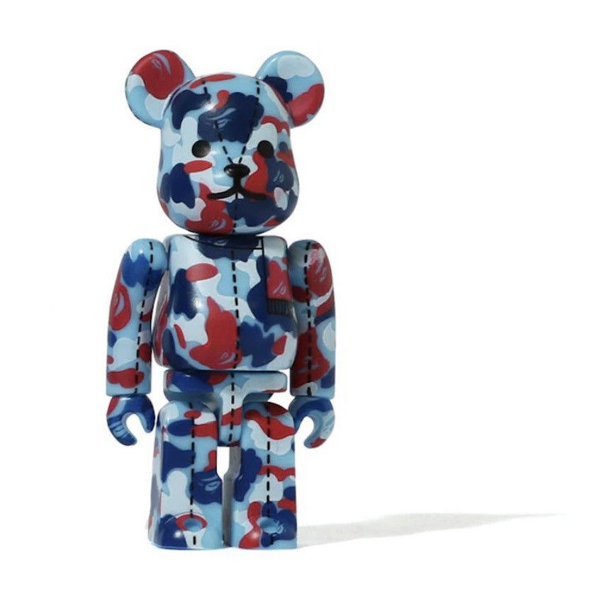 Bape Bape x Bearbrick 28th Anniversary Camo #1 100% Blue/Red Size ONE SIZE - 1 Thumbnail