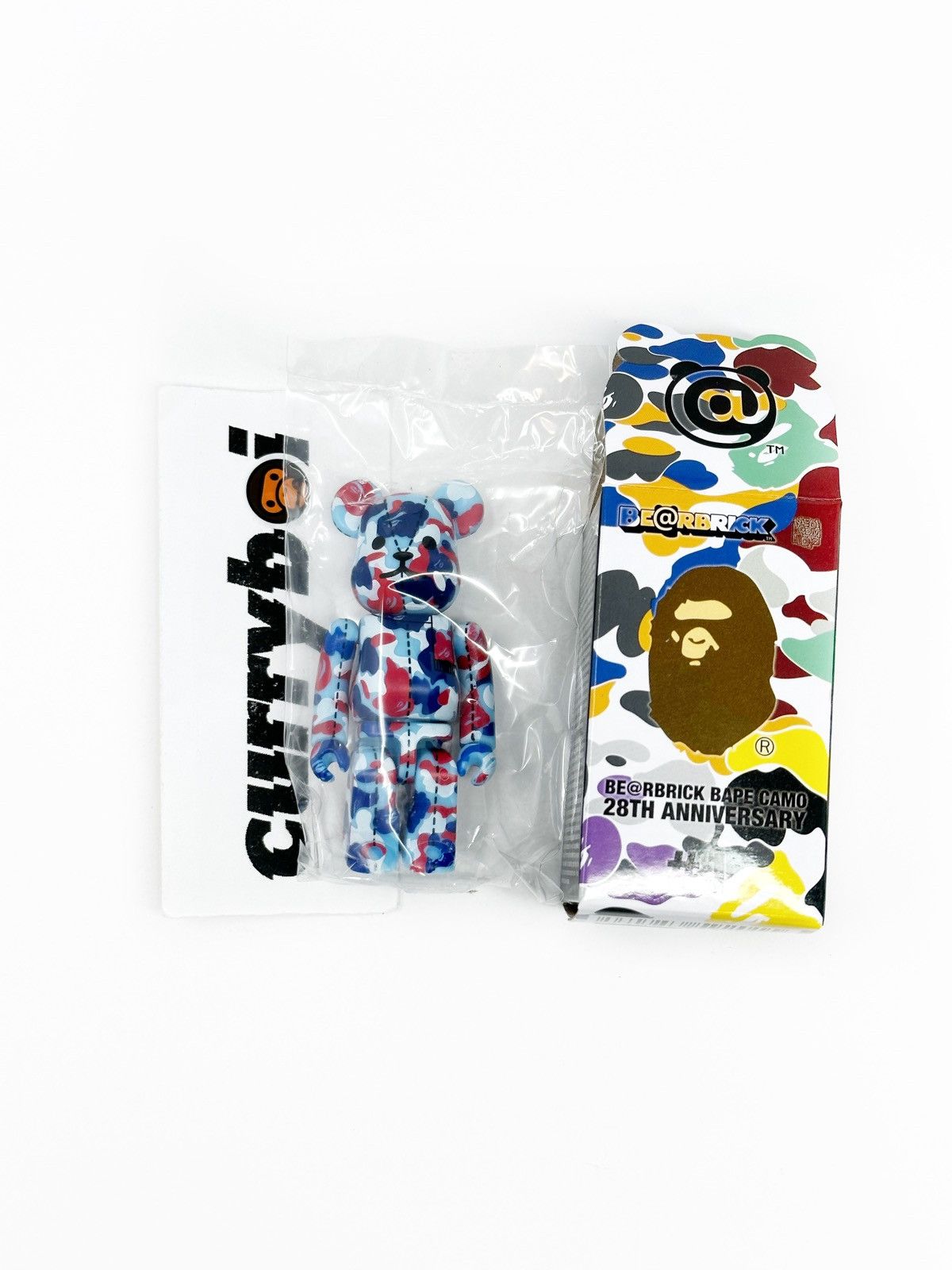Bape Bape x Bearbrick 28th Anniversary Camo #1 100% Blue/Red Size ONE SIZE - 3 Thumbnail