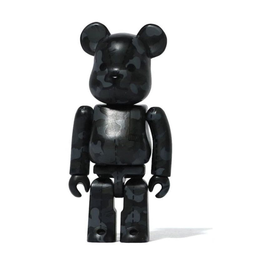 Bape Bape x Bearbrick 28th Anniversary Camo #1 100% Black/Grey Size ONE SIZE - 1 Thumbnail