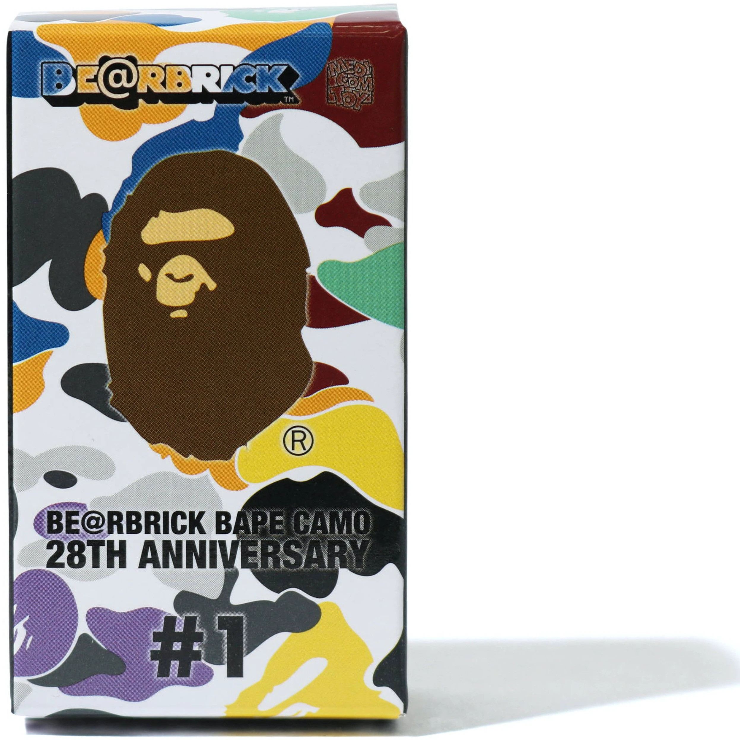 Bape Bape x Bearbrick 28th Anniversary Camo #1 100% Black/Grey Size ONE SIZE - 2 Thumbnail