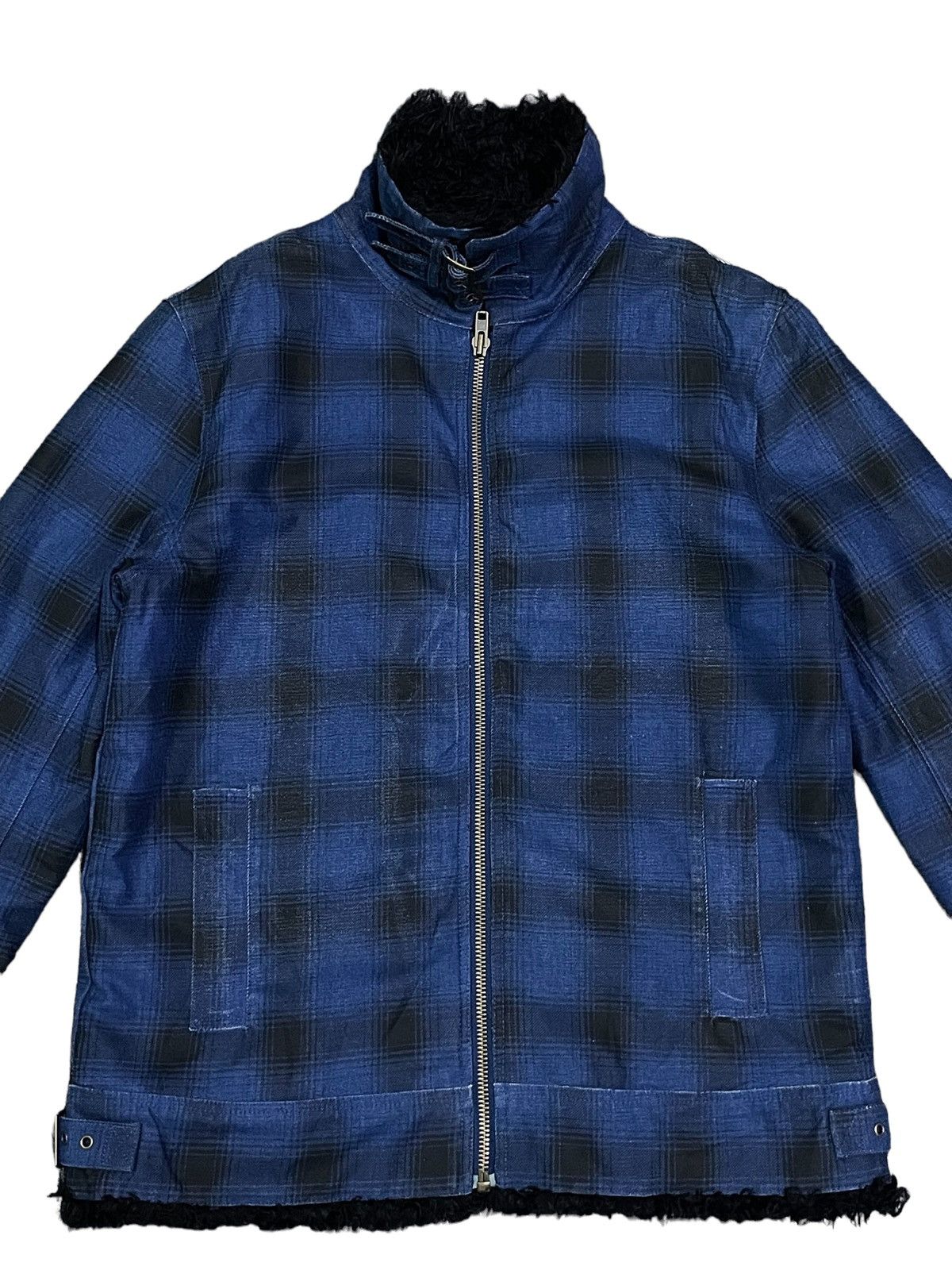Japanese Brand Japanese Denim Plaid Style Ranchwear Jacket Sherpa Lining Size US L / EU 52-54 / 3 - 6 Thumbnail