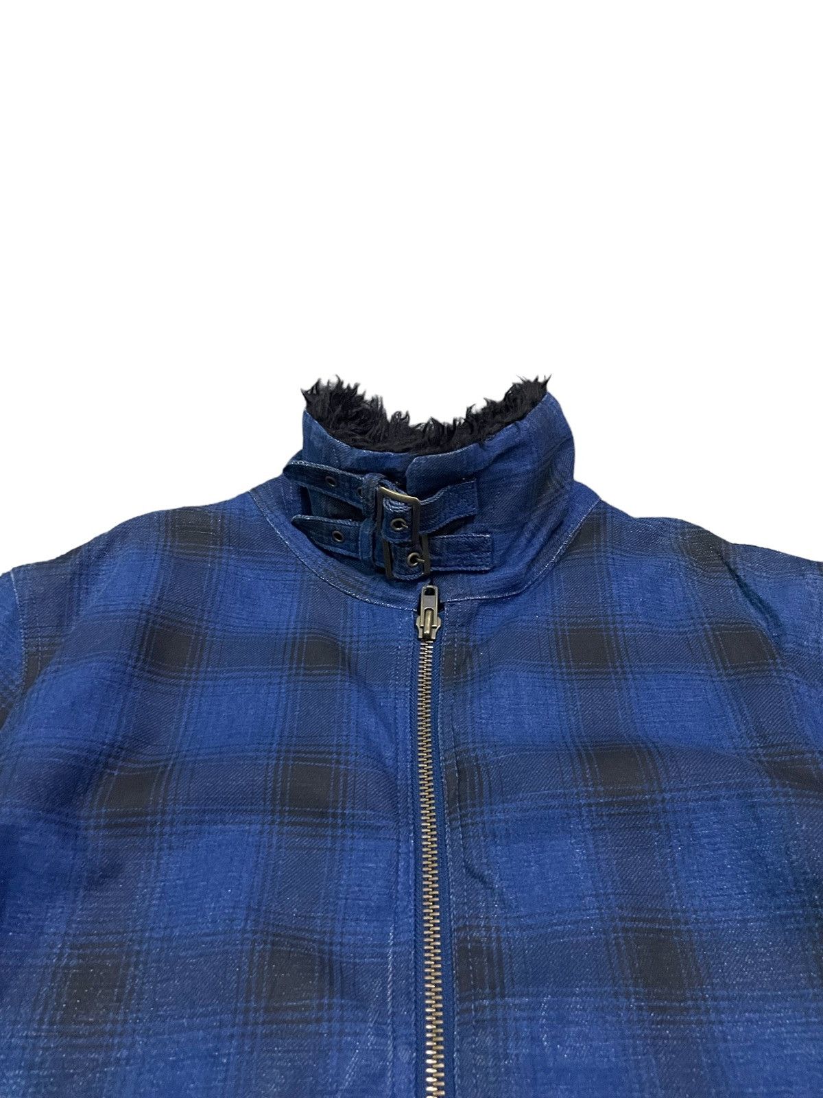 Japanese Brand Japanese Denim Plaid Style Ranchwear Jacket Sherpa Lining Size US L / EU 52-54 / 3 - 7 Thumbnail