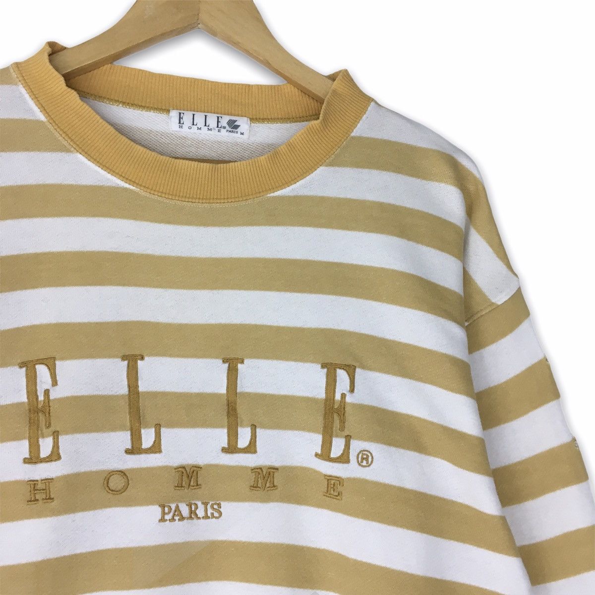 Vintage Vintage design Elle stripe embroidery sweatshirt jumper Size US L / EU 52-54 / 3 - 2 Thumbnail