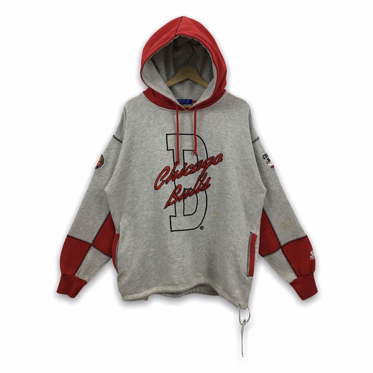 NBA × Vintage Rare Vintage NBA Chicago Bulls All Logo Embroidery Hoodie Size US M / EU 48-50 / 2 - 1 Thumbnail
