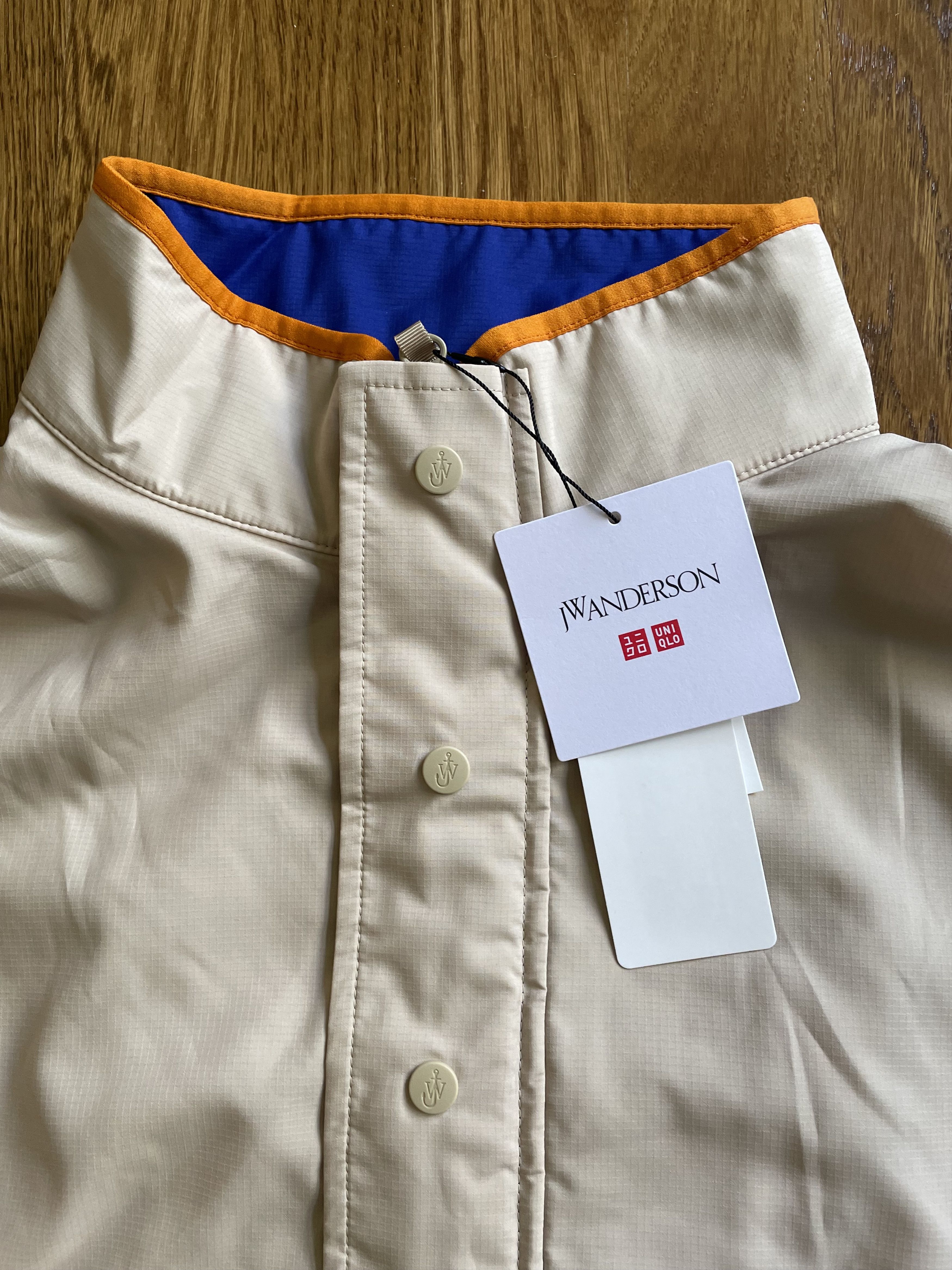 JW Anderson × Uniqlo Extra Small Beige Blue Pocketable Pullover Blouson Rain Size US XS / EU 42 / 0 - 4 Thumbnail
