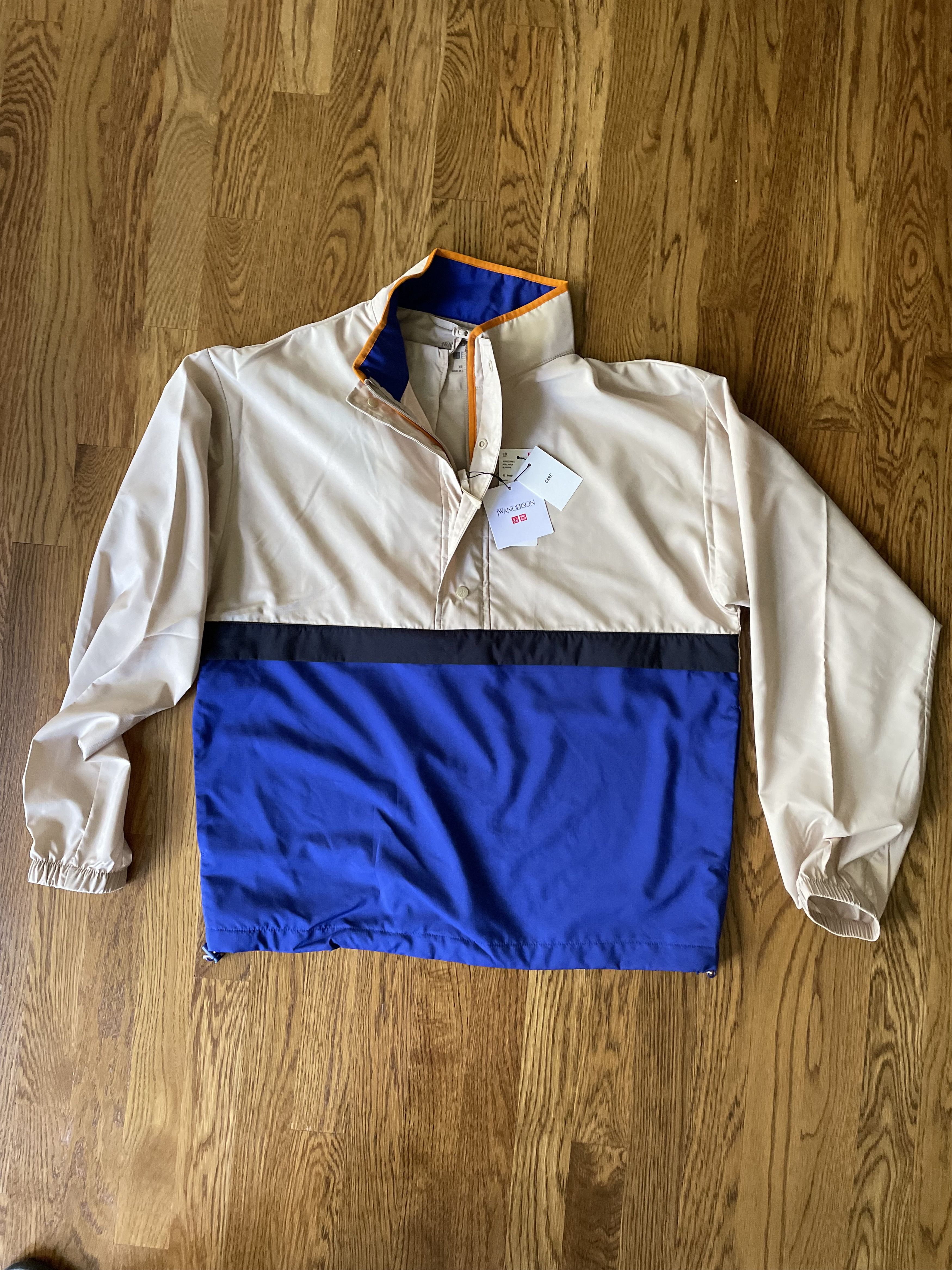 JW Anderson × Uniqlo Extra Small Beige Blue Pocketable Pullover Blouson Rain Size US XS / EU 42 / 0 - 3 Thumbnail