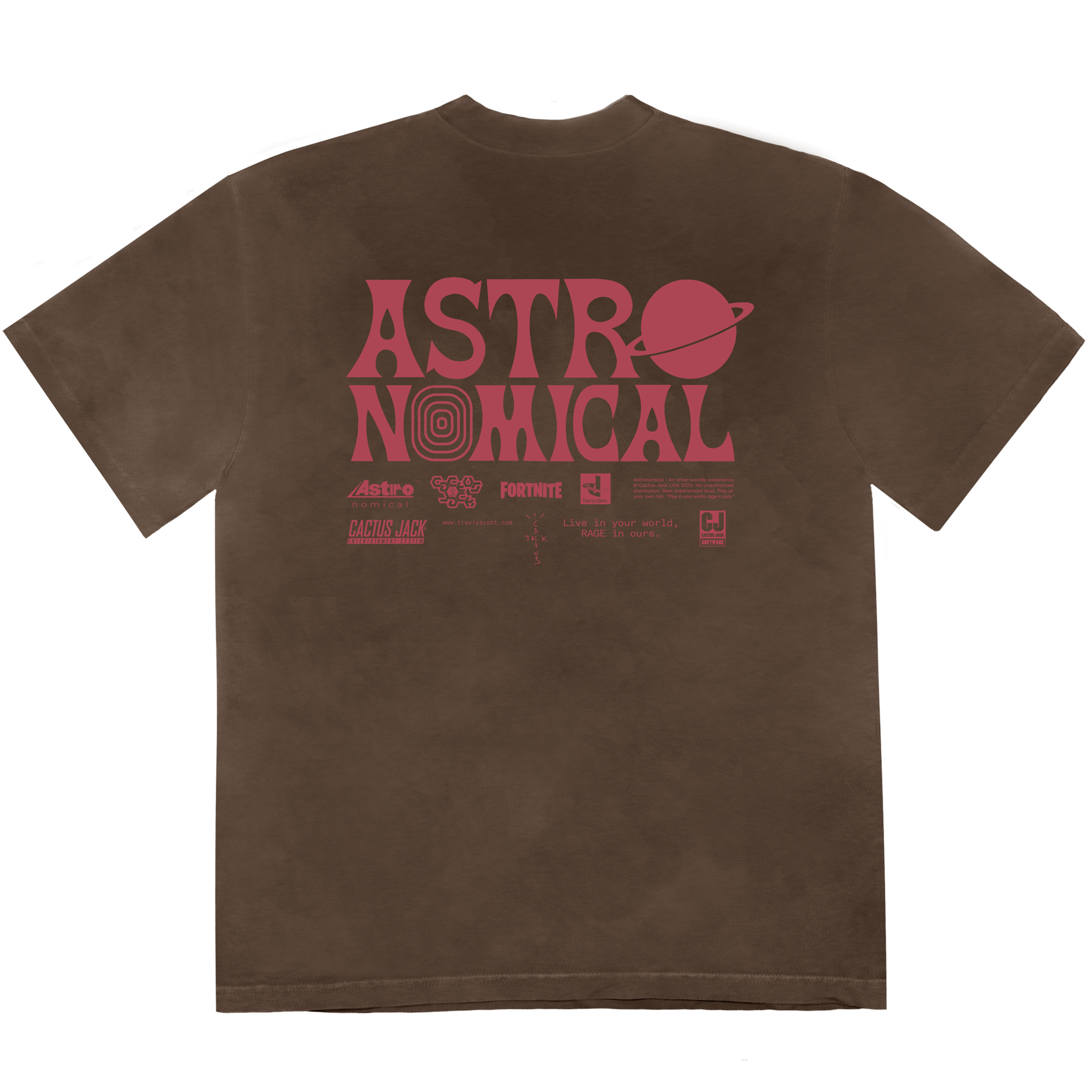 Travis Scott Cactus Jack Fortnite Bleached Brown World Event T-Shirt Size US S / EU 44-46 / 1 - 8 Thumbnail