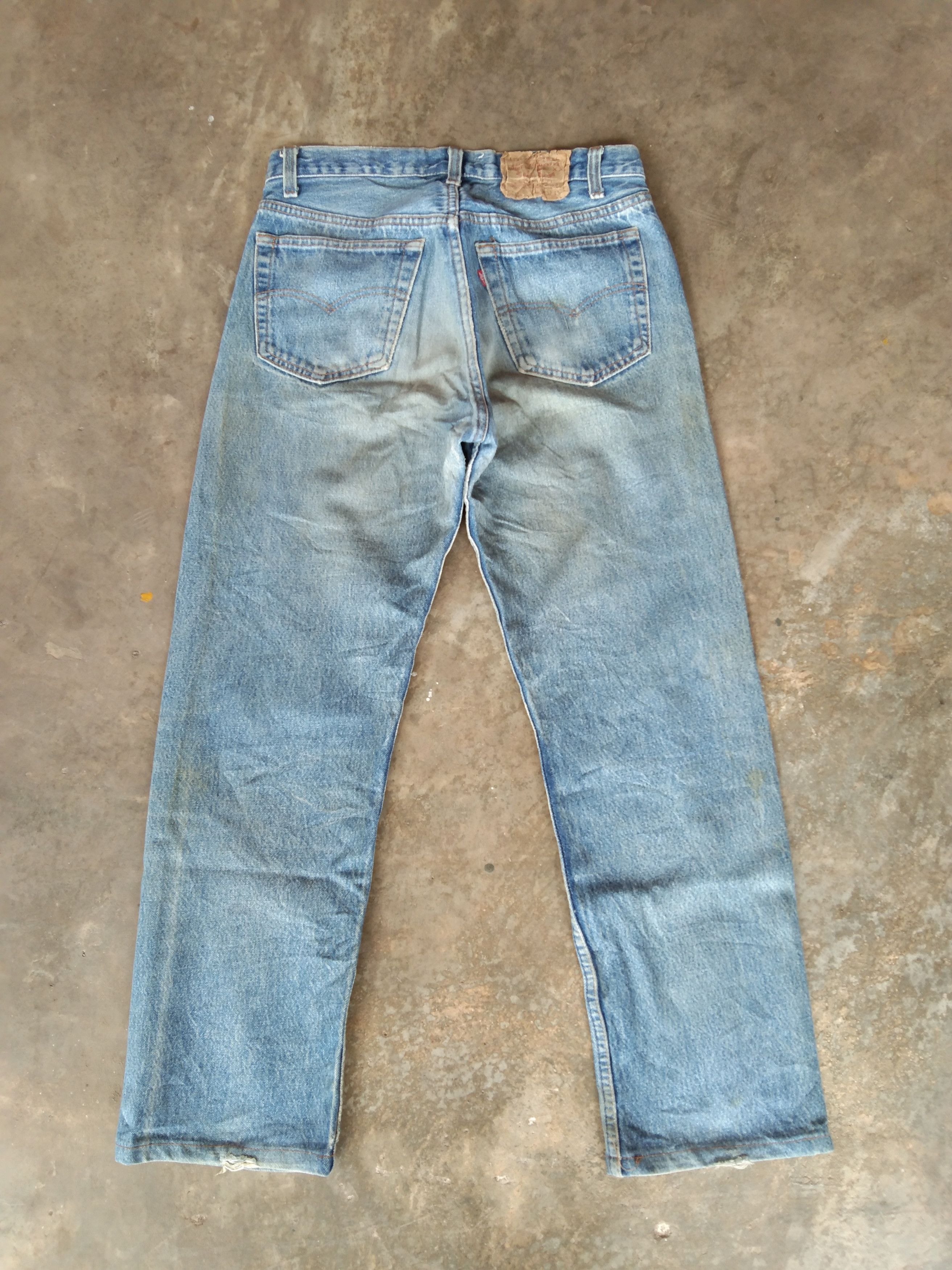 Levi's × Vintage 80s Vintage Levis 501 Made In USA Distressed Jeans 30x28 Size US 30 / EU 46 - 2 Thumbnail
