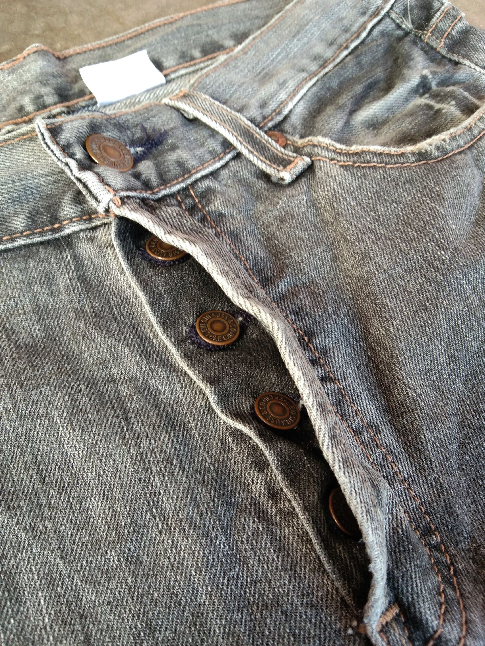 Levi's × Vintage Vintage Levis 501 Grey Straight Leg Distressed Jeans 30x32 Size US 30 / EU 46 - 5 Thumbnail
