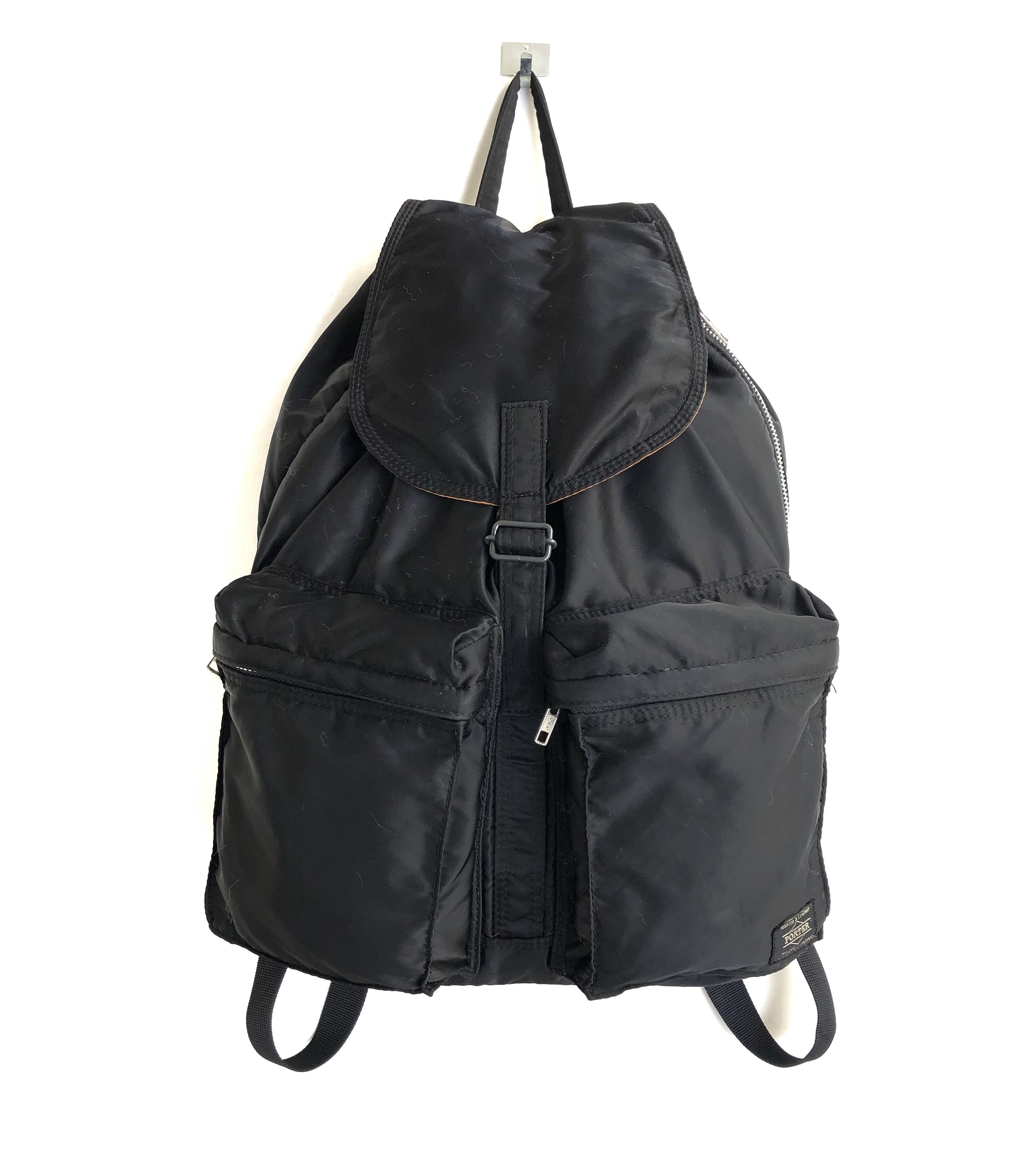 image of Made In Japan Porter Tanker Rucksack in Black/Orange, Men's