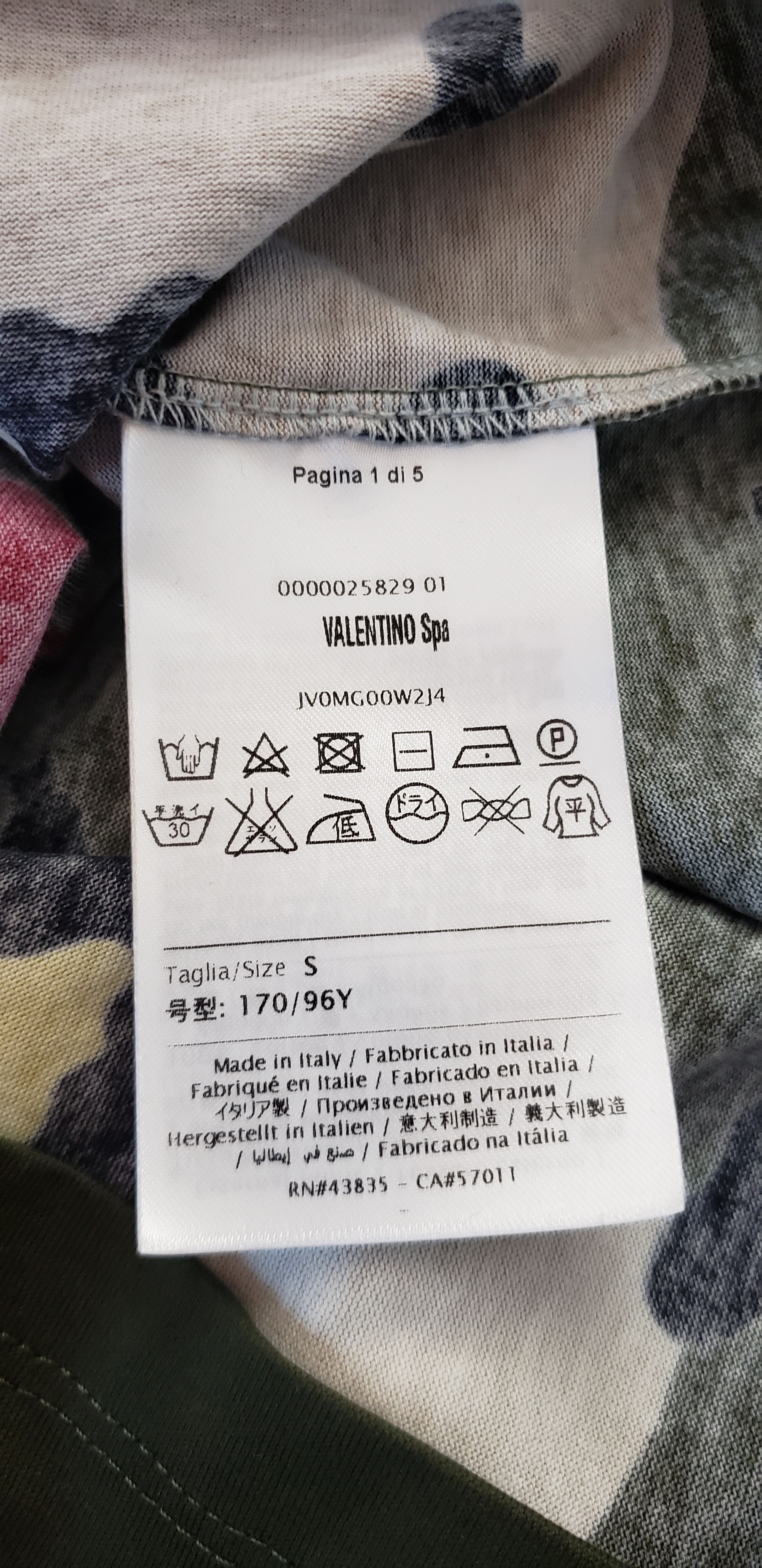 Valentino Camo T shirts Size US S / EU 44-46 / 1 - 6 Thumbnail