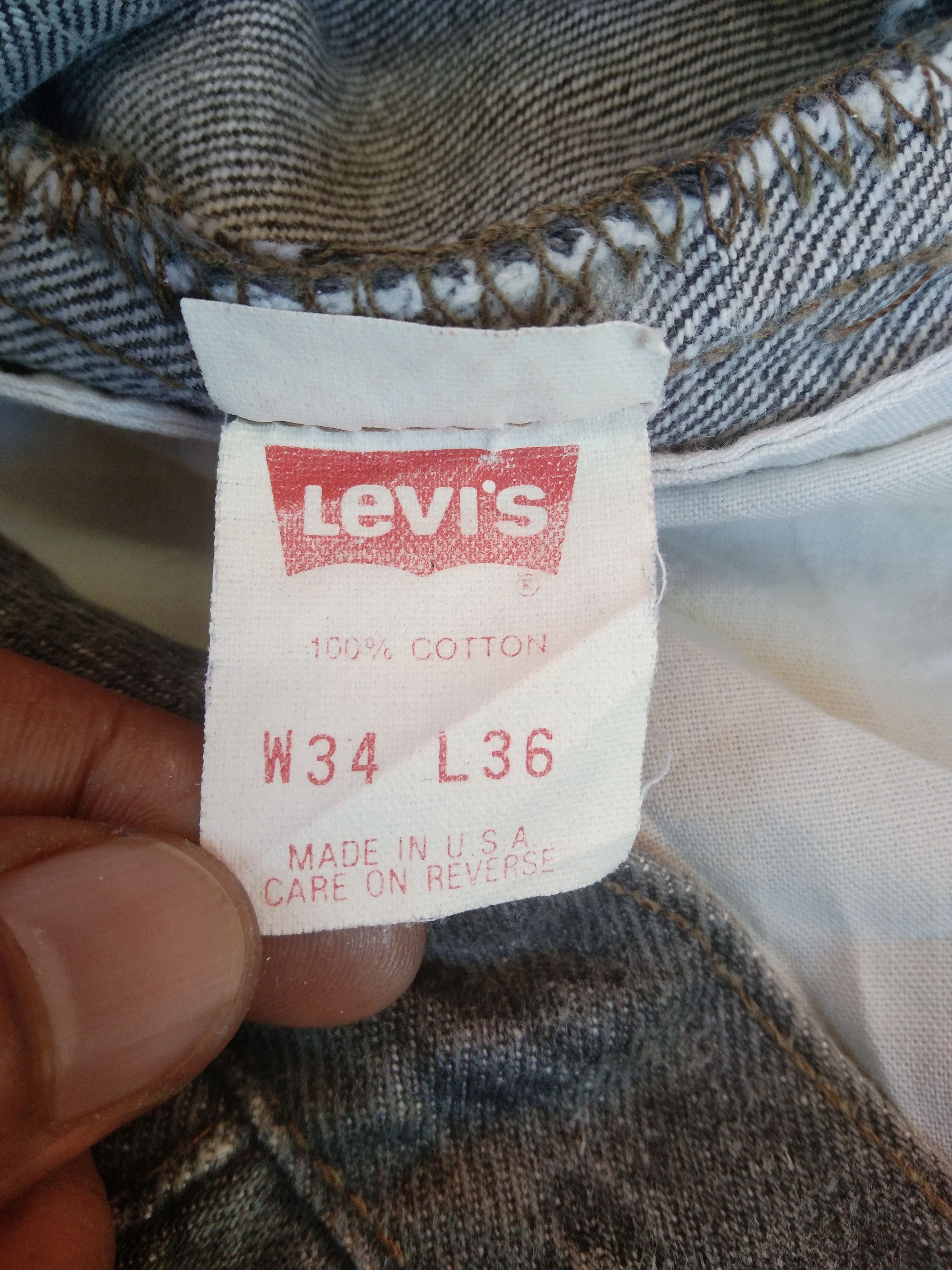 Levi's × Vintage 90s Vintage Levis 501 Made In USA Distressed Jeans 33x30 Size US 33 - 10 Thumbnail