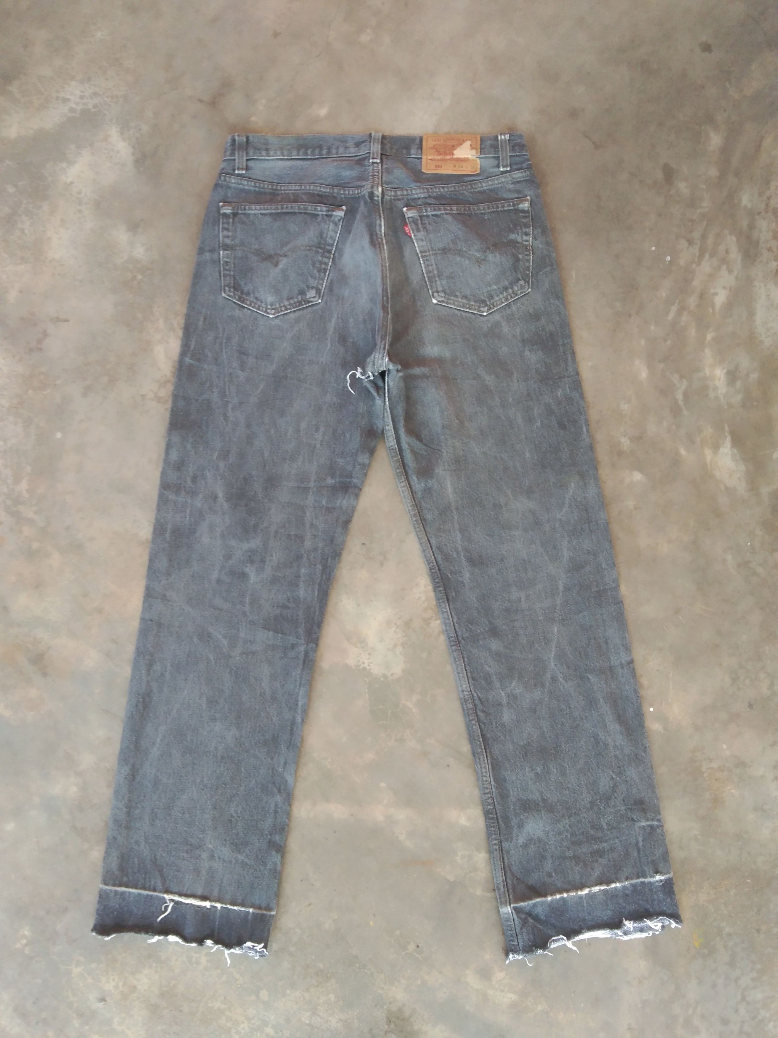 Levi's × Vintage 90s Vintage Levis 501 Made In USA Distressed Jeans 33x30 Size US 33 - 2 Thumbnail