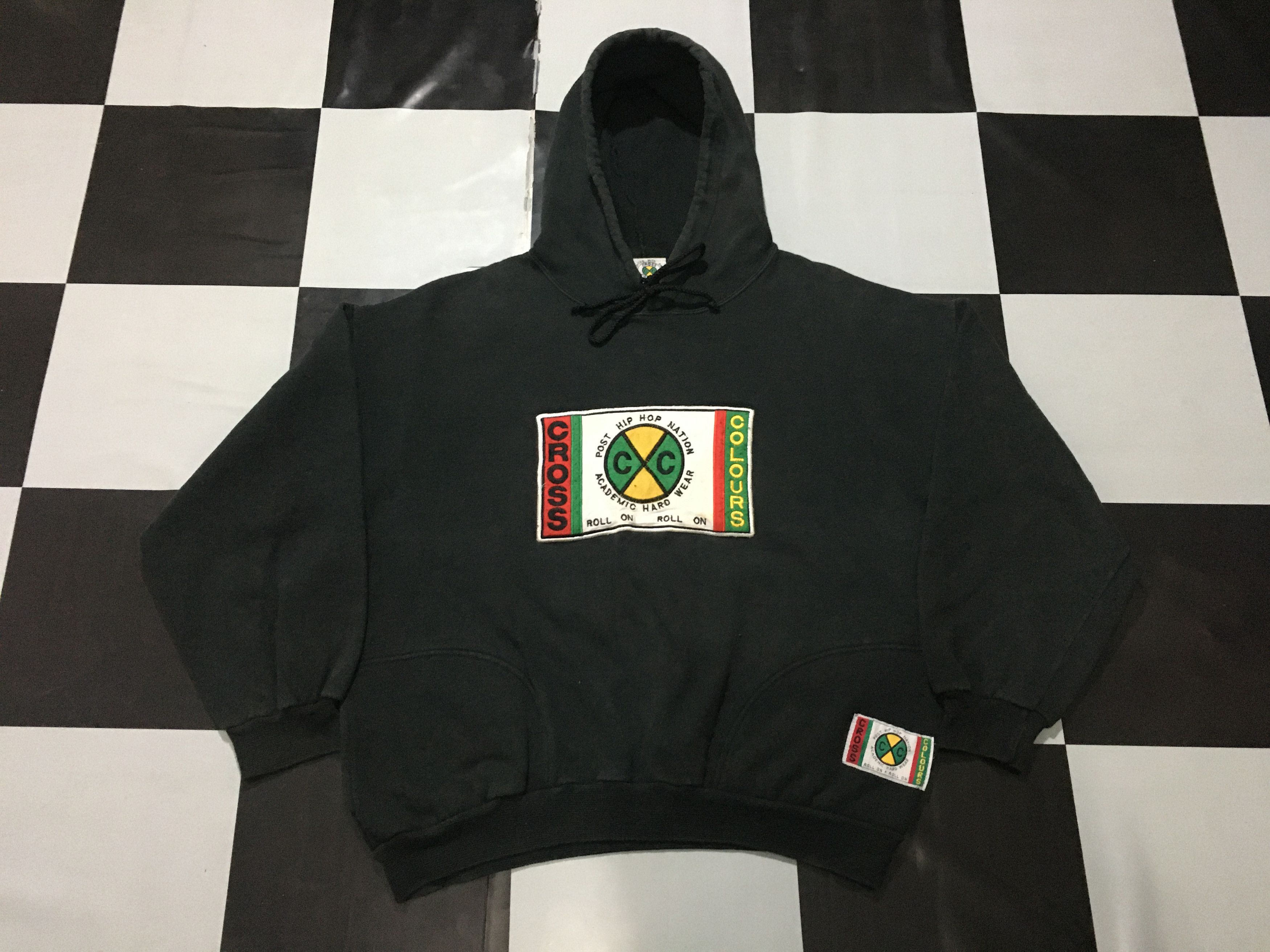 Cross Colours × Vintage Rare Vintage Cross Colours Hoodie Made In USA Size US L / EU 52-54 / 3 - 2 Thumbnail