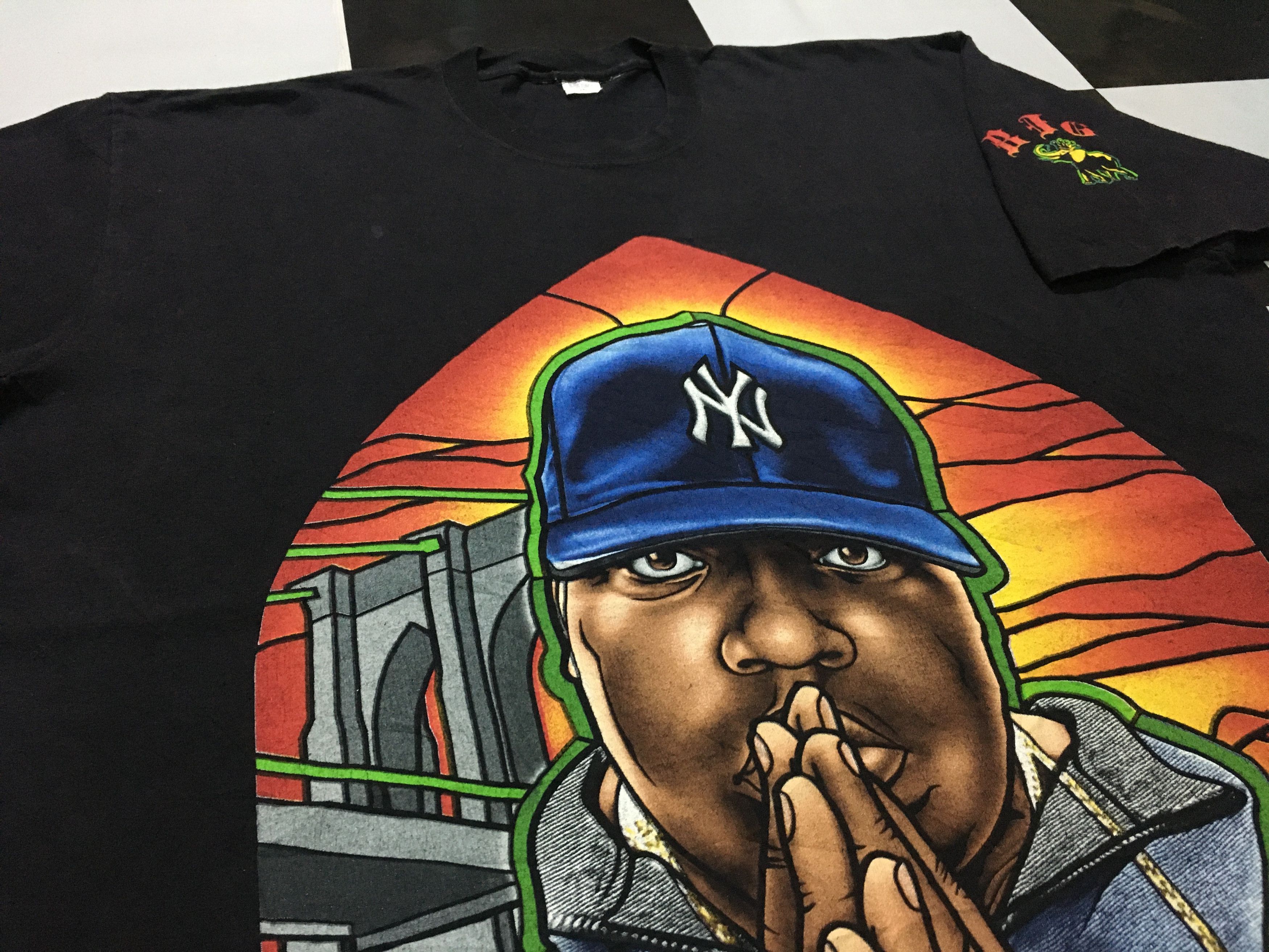 Rap Tees × Vintage Vintage Notorious BIG Shirt Biggie Smalls 90s Single stitch Size US XXL / EU 58 / 5 - 3 Thumbnail