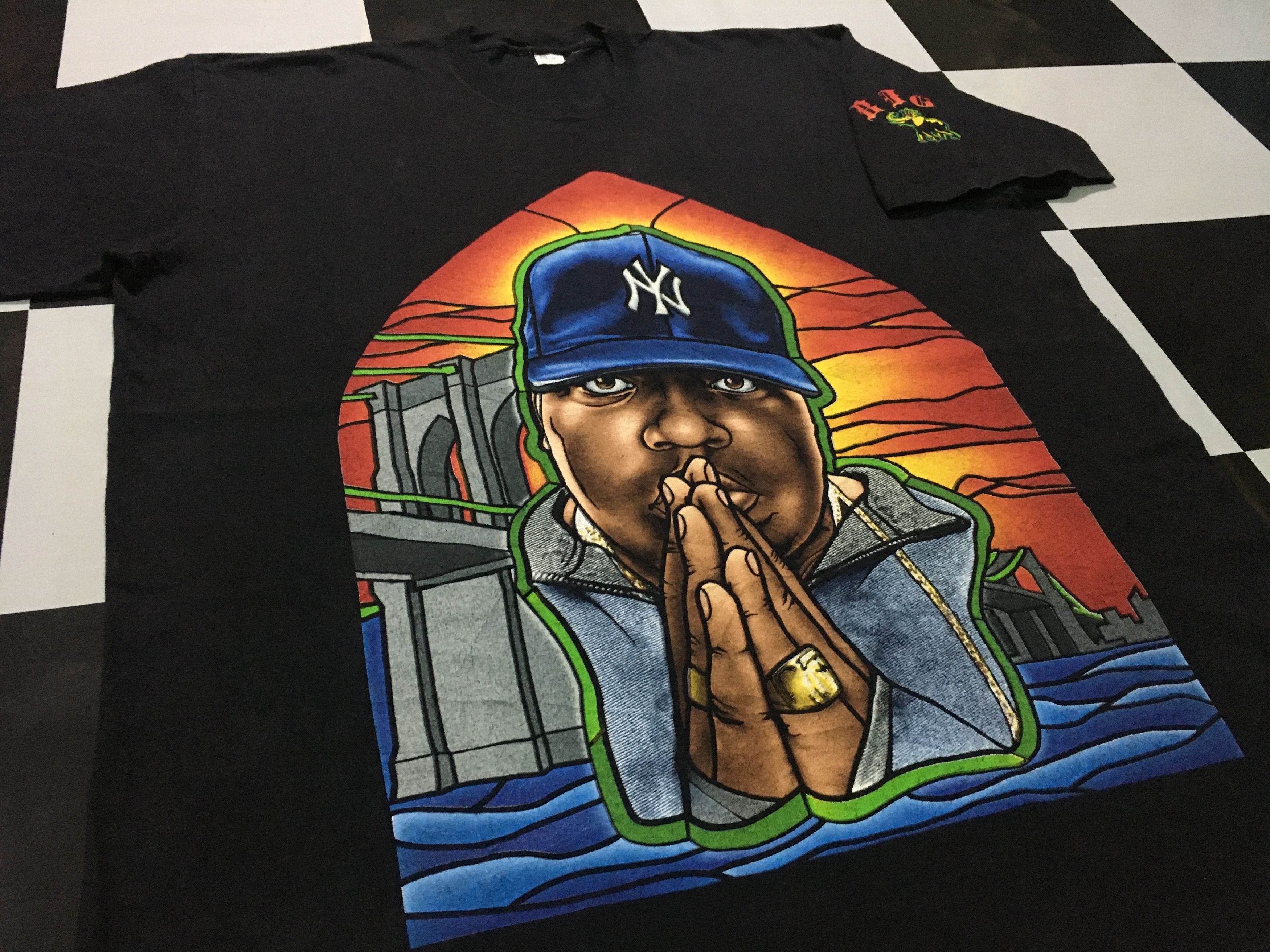 Rap Tees × Vintage Vintage Notorious BIG Shirt Biggie Smalls 90s Single stitch Size US XXL / EU 58 / 5 - 1 Thumbnail