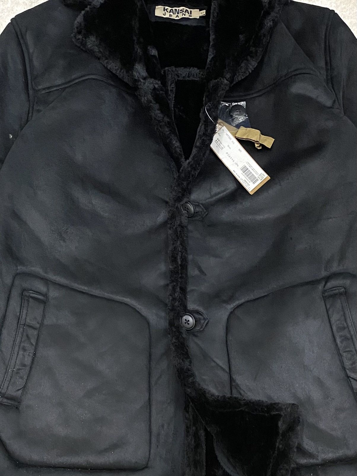 Kansai Yamamoto VINTAGE KANSAI JEANS SUEDE FLEECE LINING JACKET🔥(DEADSTOCK) Size US M / EU 48-50 / 2 - 9 Thumbnail