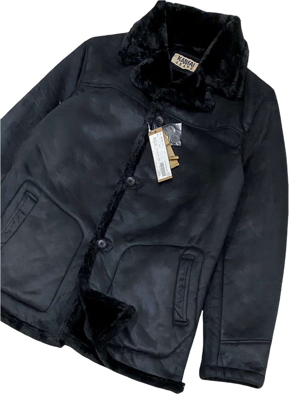 Kansai Yamamoto VINTAGE KANSAI JEANS SUEDE FLEECE LINING JACKET🔥(DEADSTOCK) Size US M / EU 48-50 / 2 - 7 Thumbnail