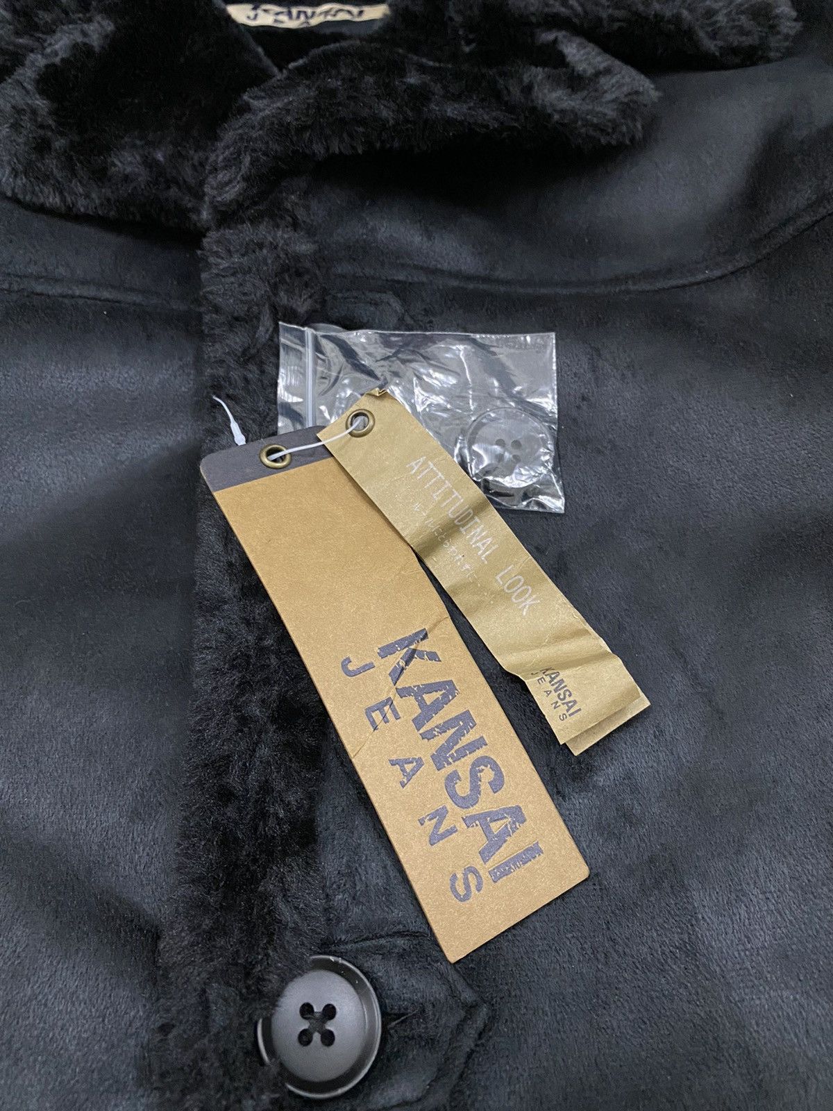 Kansai Yamamoto VINTAGE KANSAI JEANS SUEDE FLEECE LINING JACKET🔥(DEADSTOCK) Size US M / EU 48-50 / 2 - 18 Thumbnail