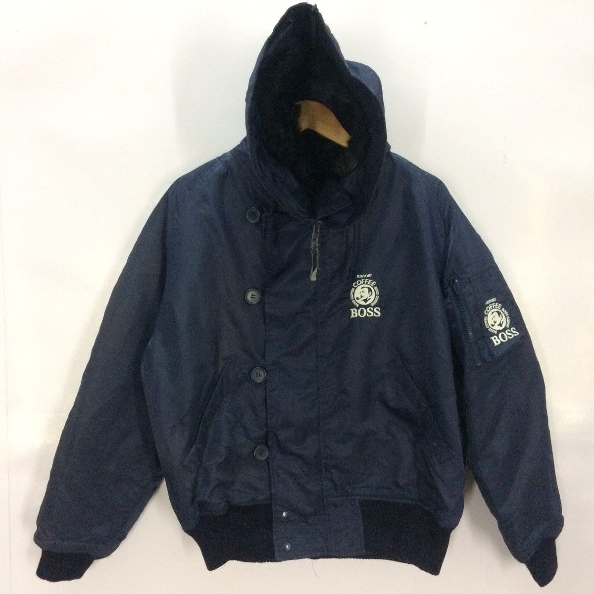 Japanese Brand × Vintage Vintage Suntory Coffee Boss Bomber hoodie Jacket Size US L / EU 52-54 / 3 - 2 Thumbnail
