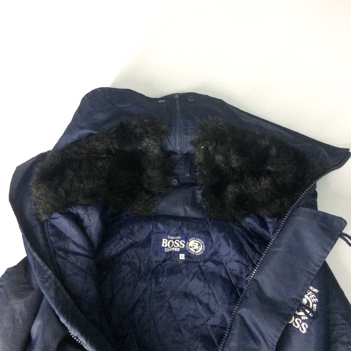 Japanese Brand × Vintage Vintage Suntory Coffee Boss Bomber hoodie Jacket Size US L / EU 52-54 / 3 - 10 Thumbnail