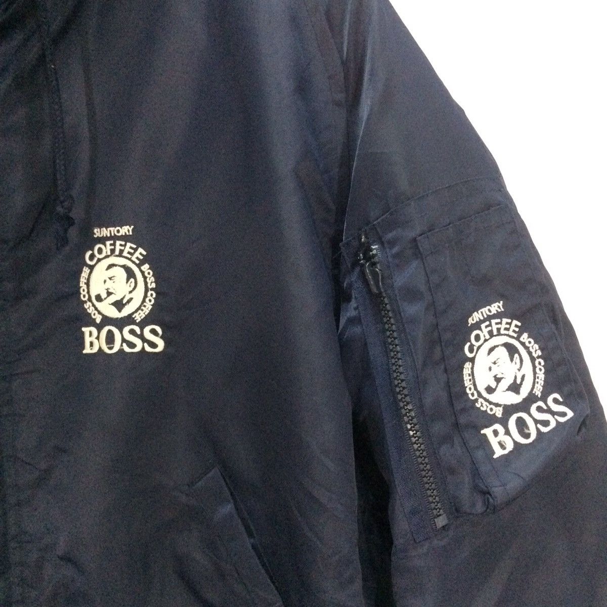 Japanese Brand × Vintage Vintage Suntory Coffee Boss Bomber hoodie Jacket Size US L / EU 52-54 / 3 - 4 Thumbnail
