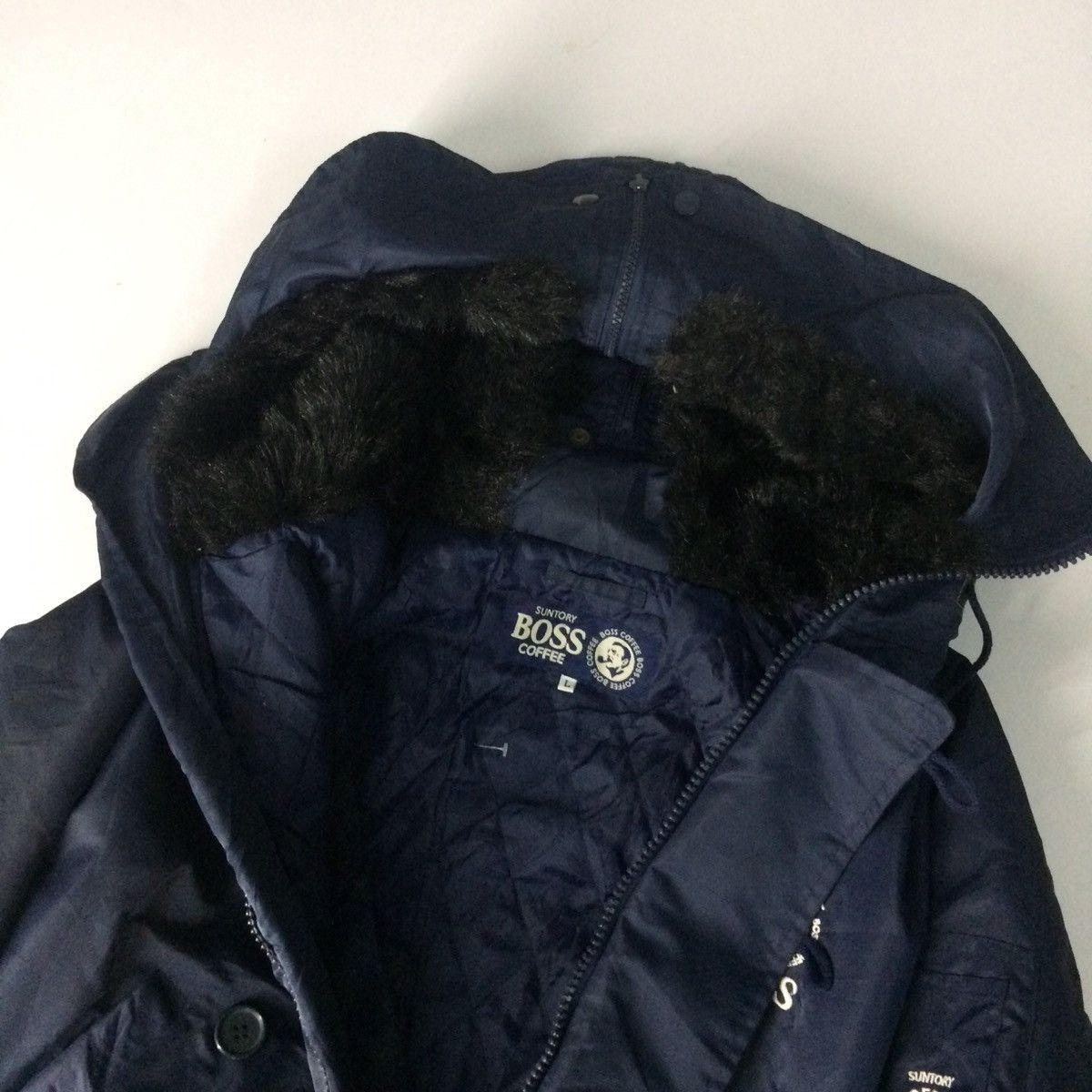 Japanese Brand × Vintage Vintage Suntory Coffee Boss Bomber hoodie Jacket Size US L / EU 52-54 / 3 - 8 Thumbnail