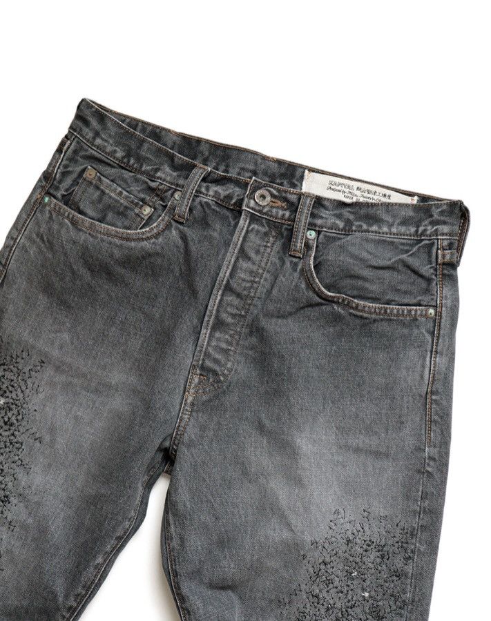 Kapital × Kapital Kountry KAPITAL 14oz black denim 5P monkey CISCO (3year processing). Size US 32 / EU 48 - 4 Thumbnail