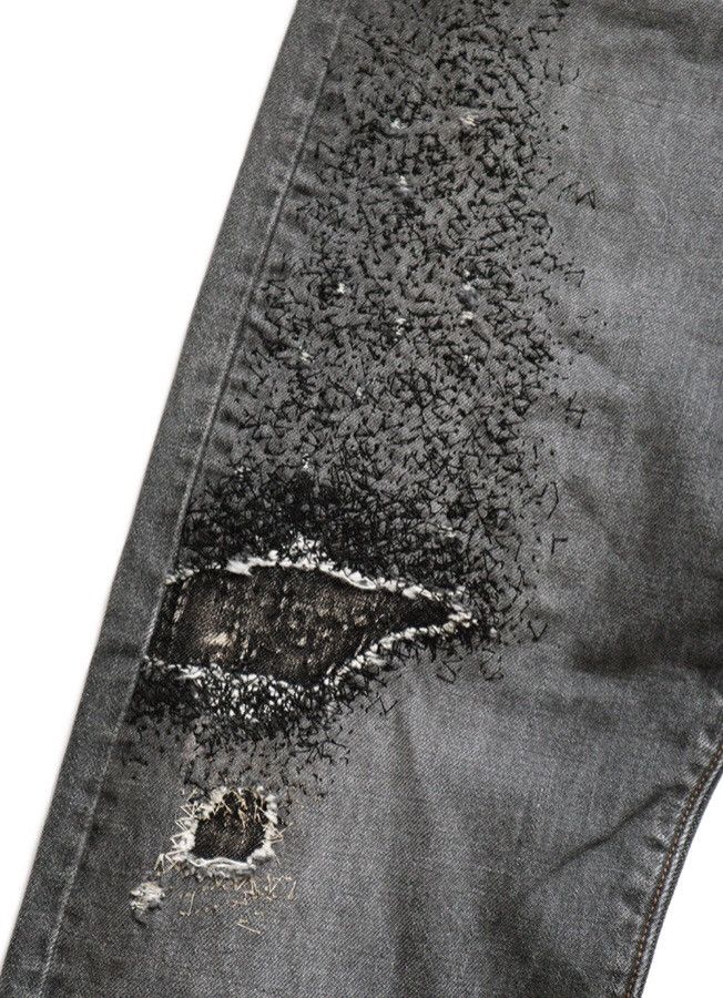 Kapital × Kapital Kountry KAPITAL 14oz black denim 5P monkey CISCO (3year processing). Size US 32 / EU 48 - 6 Thumbnail