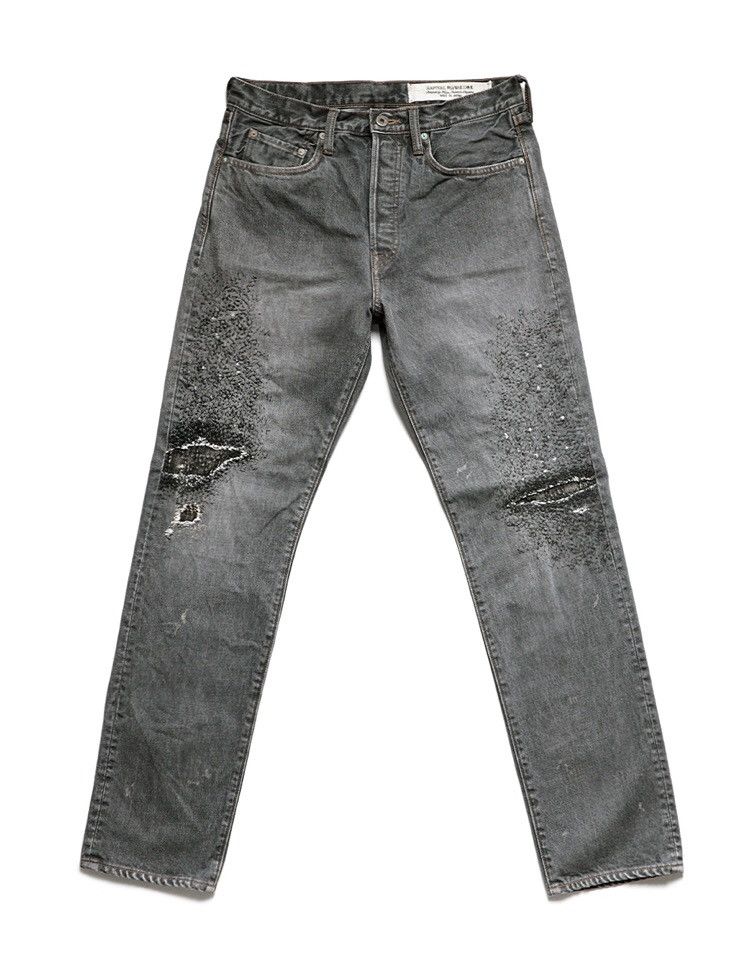 Kapital × Kapital Kountry KAPITAL 14oz black denim 5P monkey CISCO (3year processing). Size US 32 / EU 48 - 2 Thumbnail