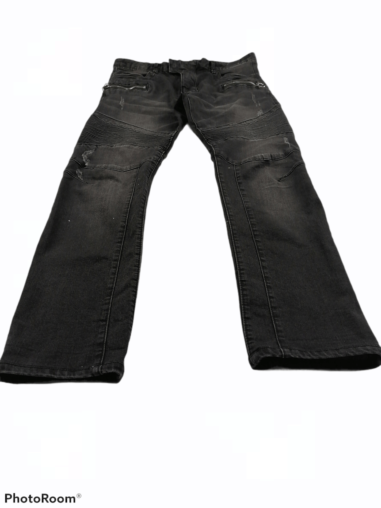 Japanese Brand The JMC Jeans Charcoal Black Bikers Pants Size US 34 / EU 50 - 2 Thumbnail