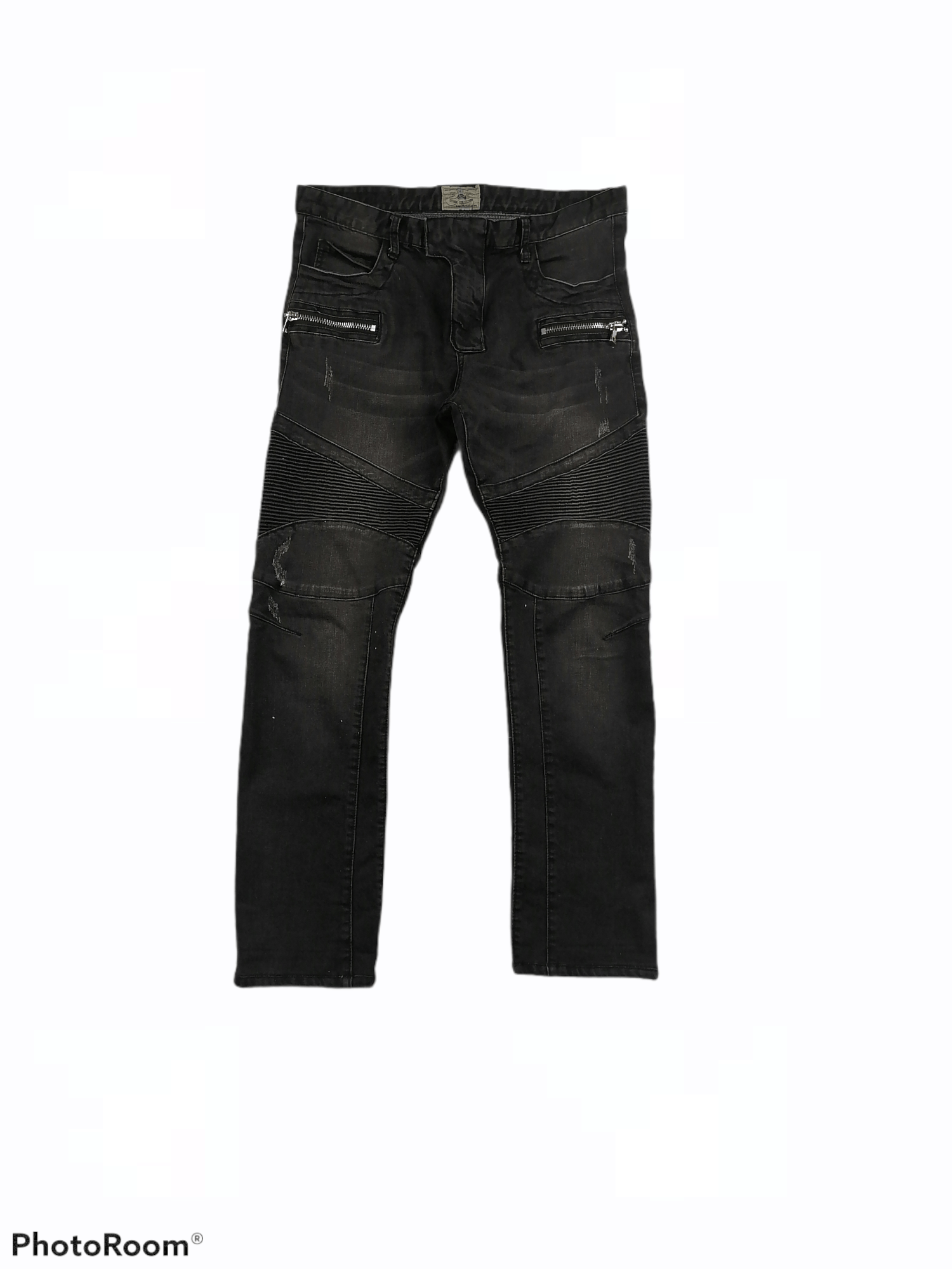 Japanese Brand The JMC Jeans Charcoal Black Bikers Pants Size US 34 / EU 50 - 1 Thumbnail