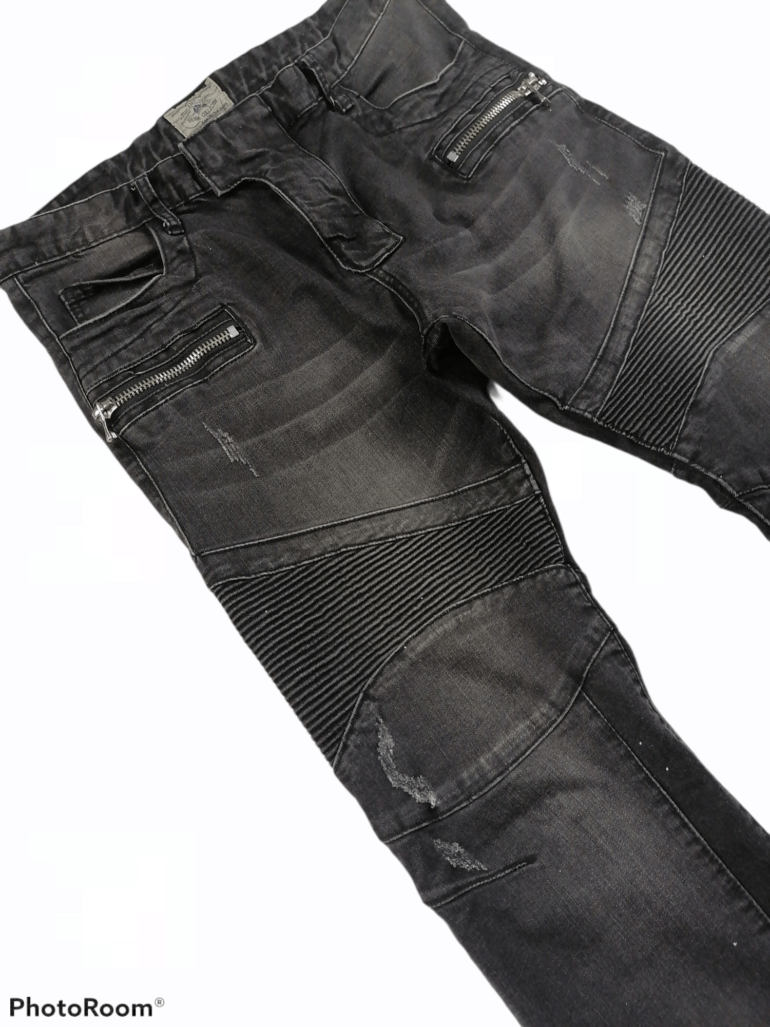Japanese Brand The JMC Jeans Charcoal Black Bikers Pants Size US 34 / EU 50 - 4 Thumbnail