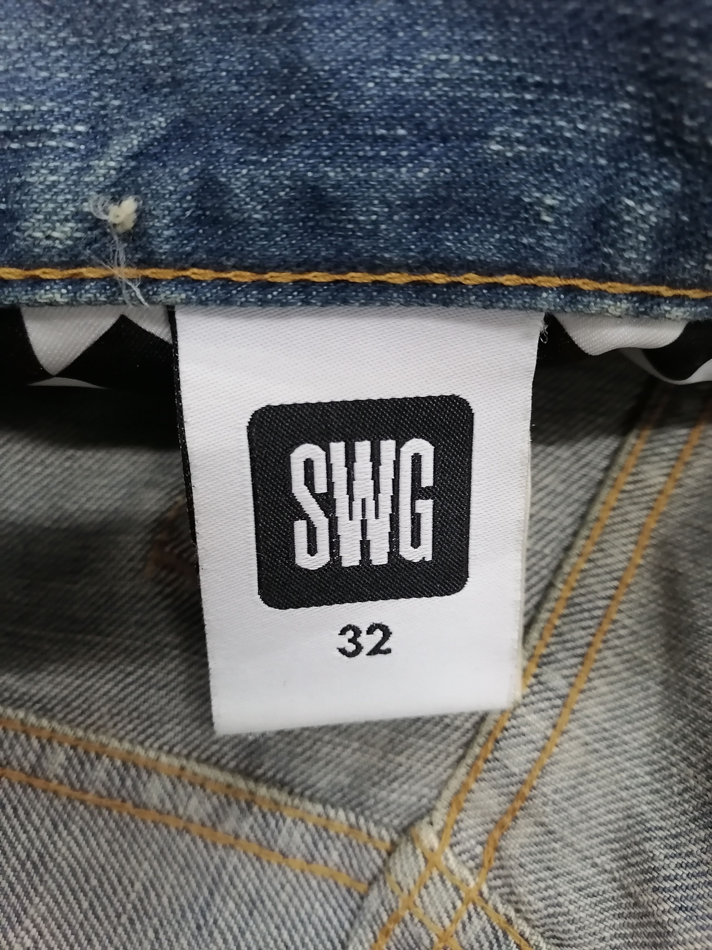 Swagger Made In Japan Swagger Splattered Distressed Denim Pants Size US 35 - 8 Thumbnail